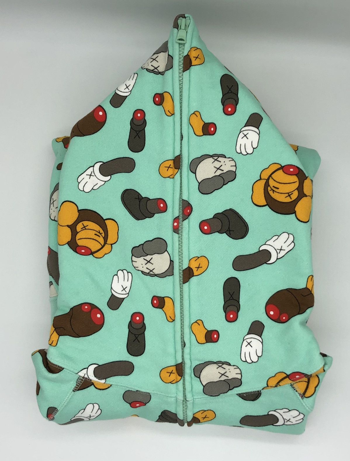image of 2005 Bape x Kaws Dissected Slaughter Full Zip in Mint, Men's (Size Medium)