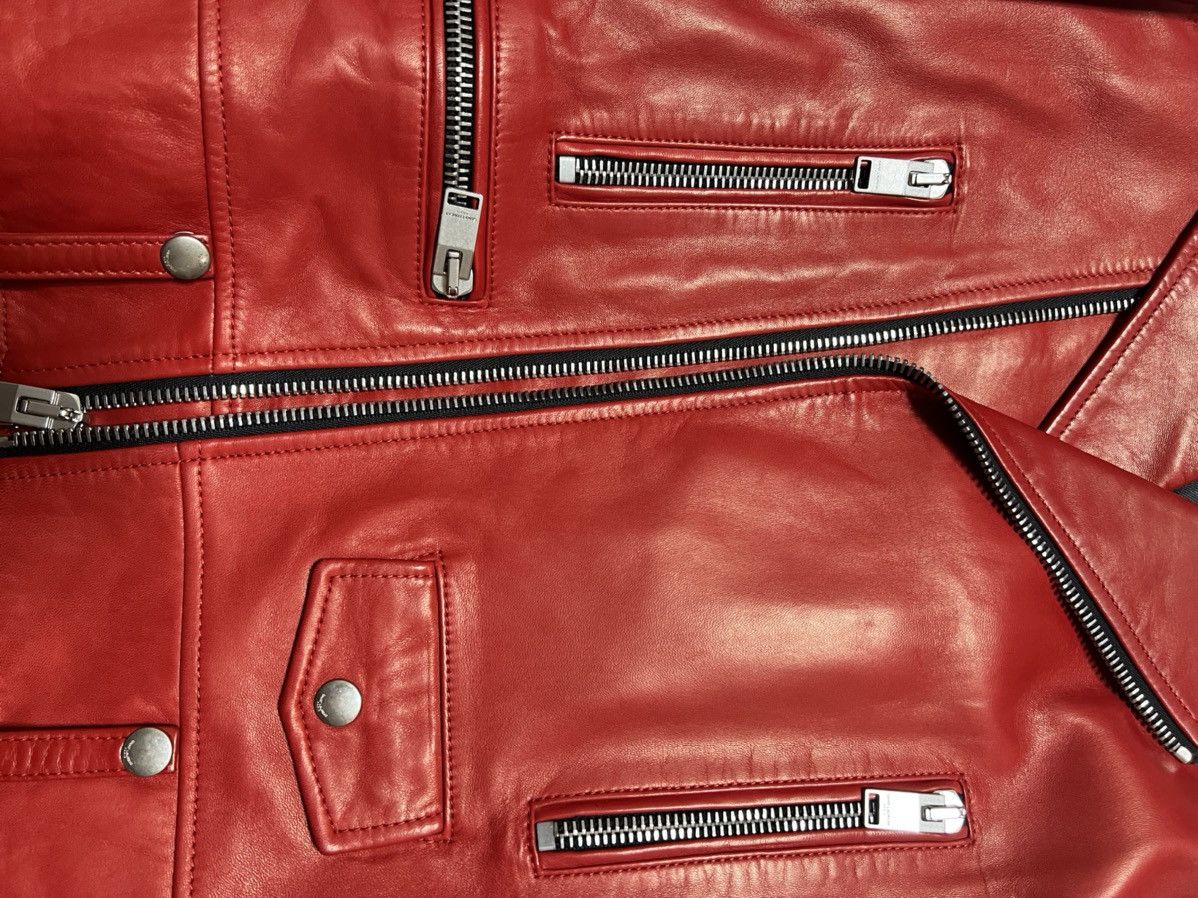 Hedi Slimane × Saint Laurent Paris SS14 EXTREMELY RARE RED L01 Biker Moto Jacket Size US S / EU 44-46 / 1 - 16 Thumbnail