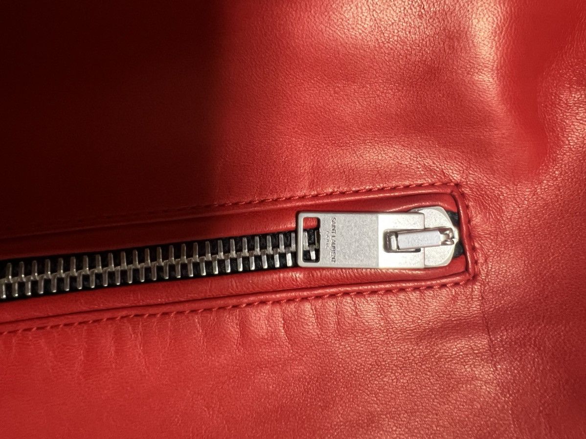 Hedi Slimane × Saint Laurent Paris SS14 EXTREMELY RARE RED L01 Biker Moto Jacket Size US S / EU 44-46 / 1 - 17 Thumbnail