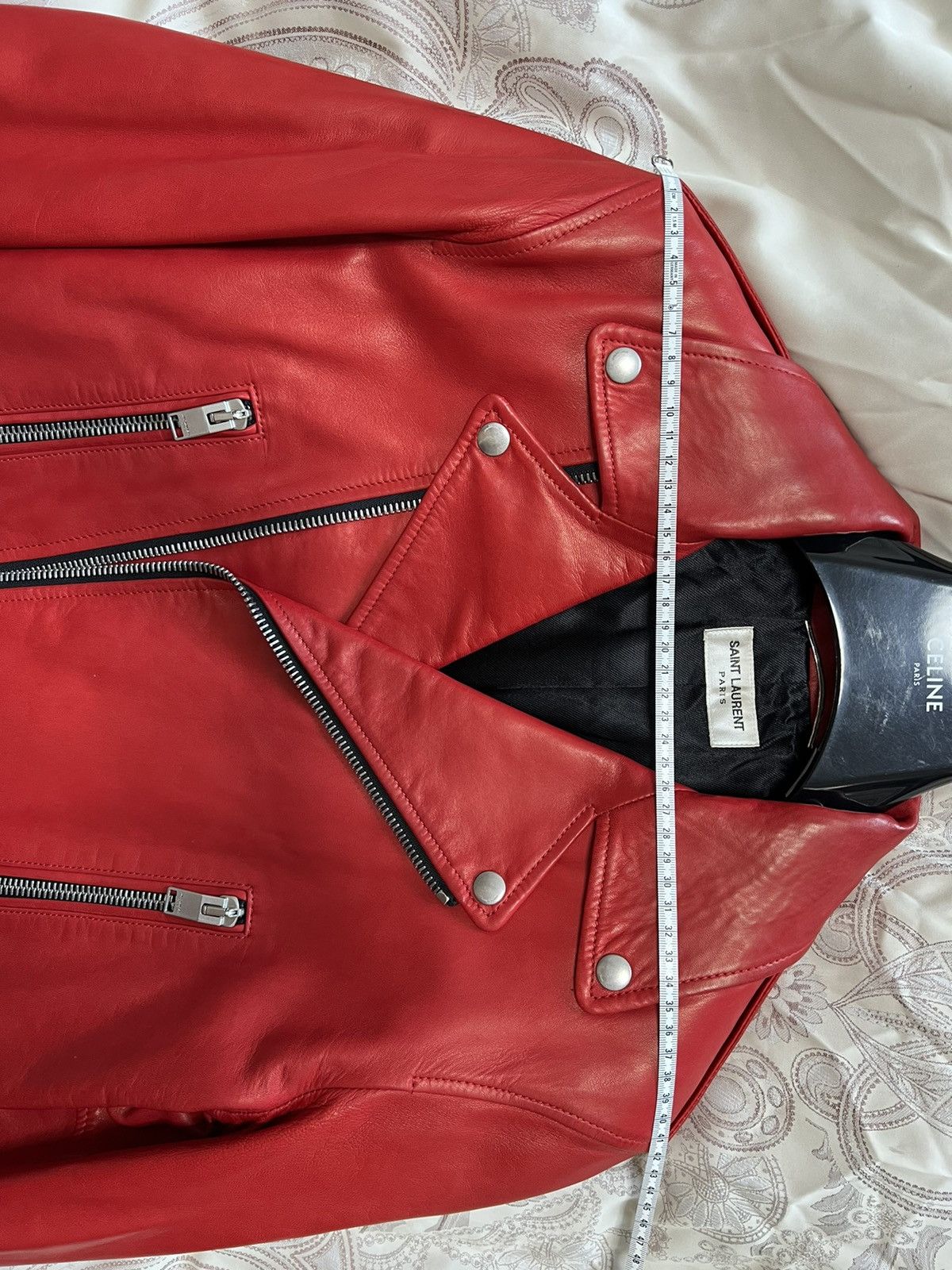 Hedi Slimane × Saint Laurent Paris SS14 EXTREMELY RARE RED L01 Biker Moto Jacket Size US S / EU 44-46 / 1 - 20 Thumbnail
