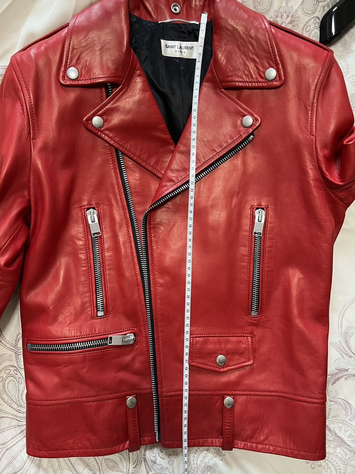 Hedi Slimane × Saint Laurent Paris SS14 EXTREMELY RARE RED L01 Biker Moto Jacket Size US S / EU 44-46 / 1 - 22 Thumbnail