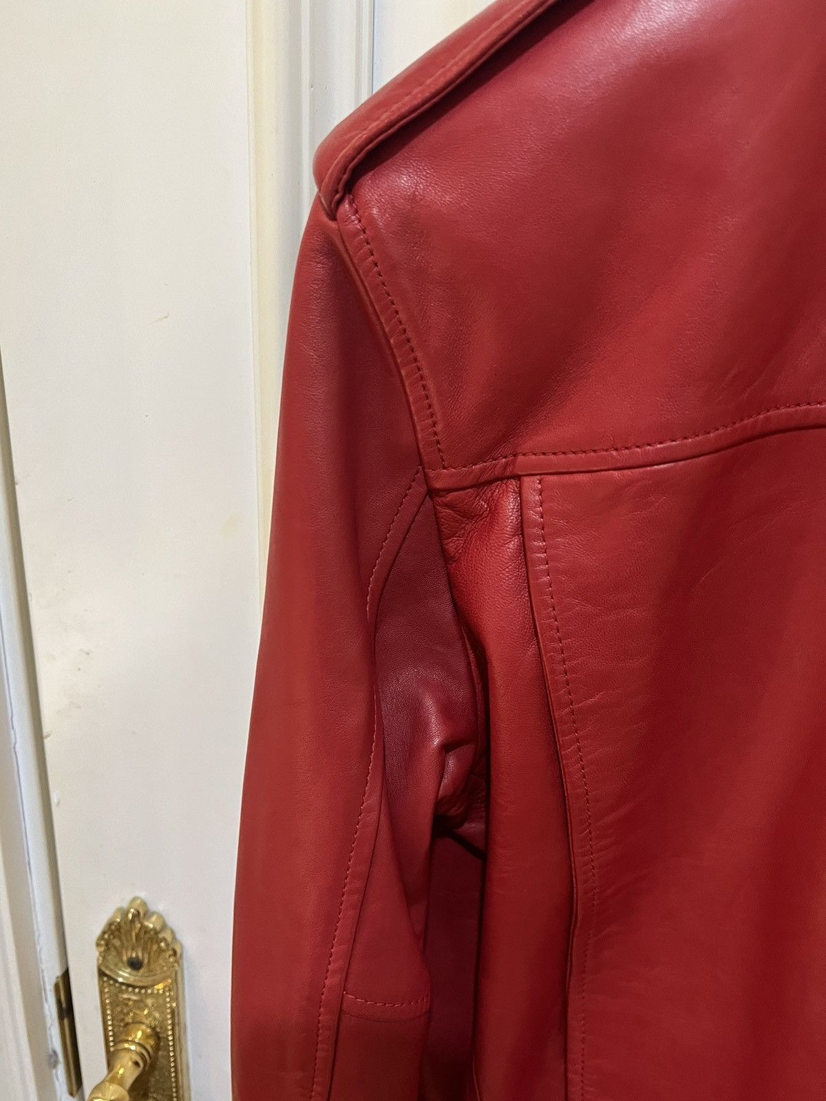 Hedi Slimane × Saint Laurent Paris SS14 EXTREMELY RARE RED L01 Biker Moto Jacket Size US S / EU 44-46 / 1 - 19 Thumbnail