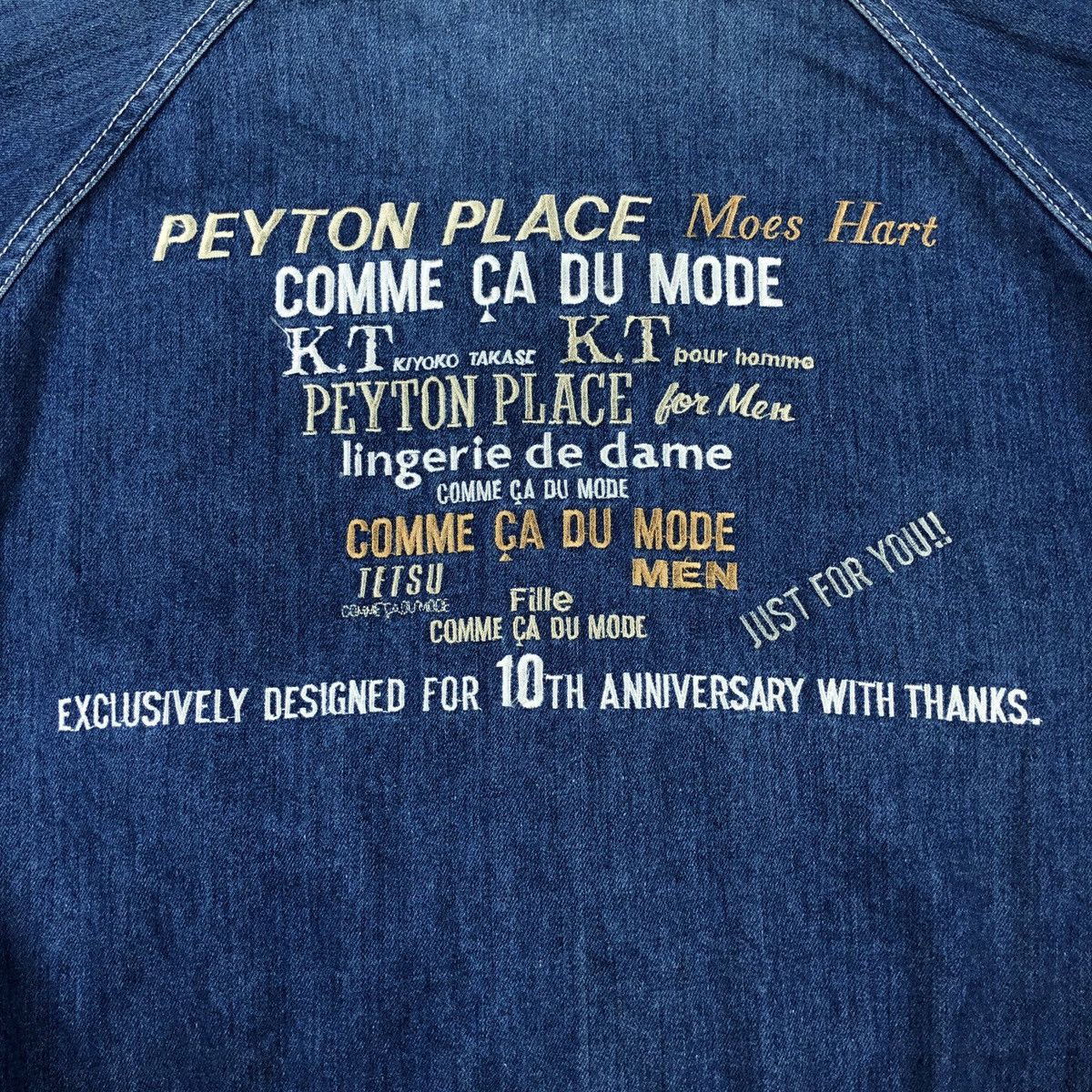 Japanese Brand Vintage Peyton Place For Men COMME ÇA DU MODE Denim Jacket Size US M / EU 48-50 / 2 - 3 Thumbnail