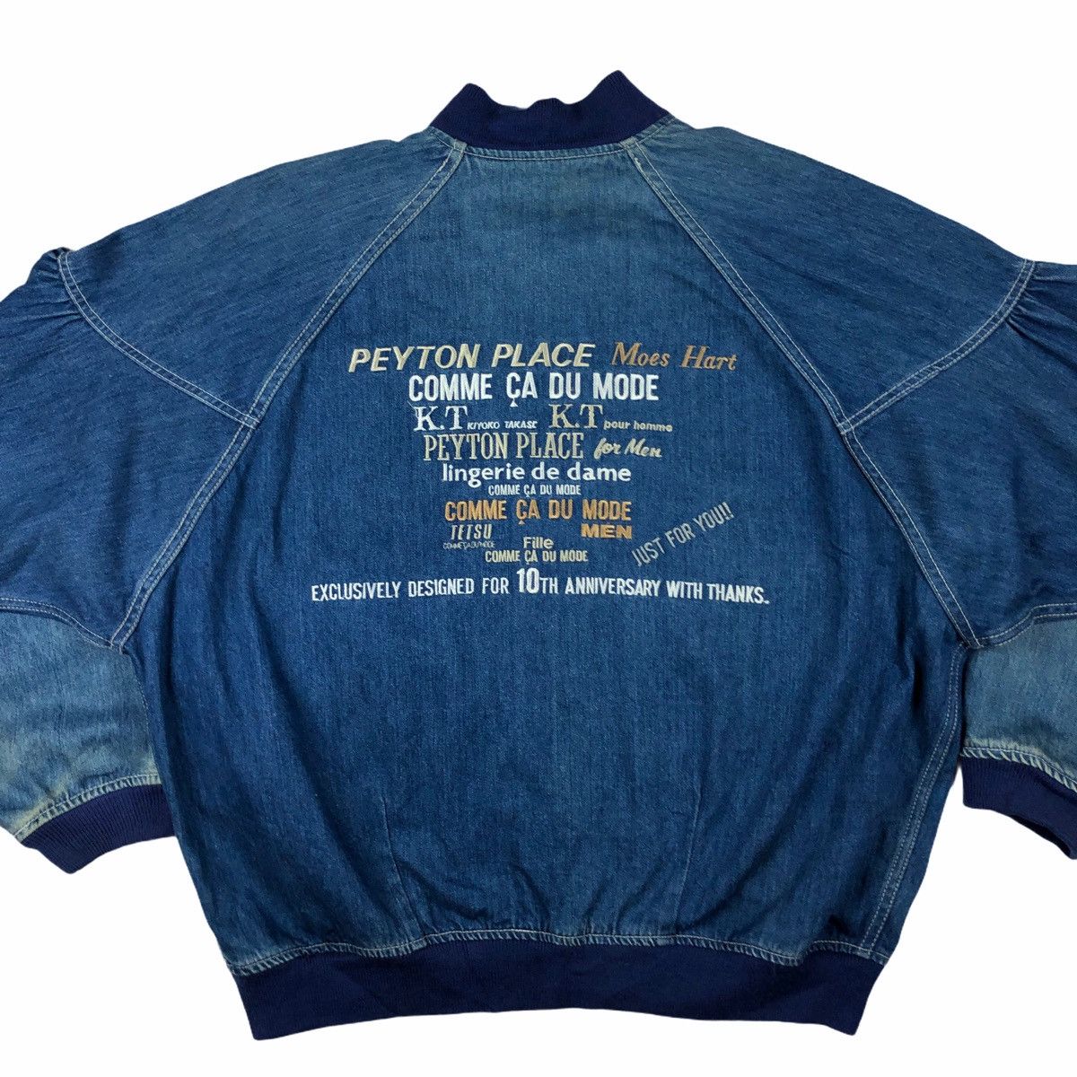 Japanese Brand Vintage Peyton Place For Men COMME ÇA DU MODE Denim Jacket Size US M / EU 48-50 / 2 - 2 Thumbnail