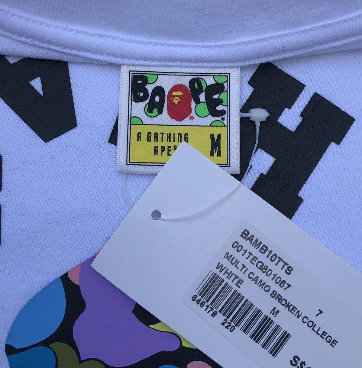 Bape Multi Camo Broken College Tee Size US M / EU 48-50 / 2 - 12 Thumbnail