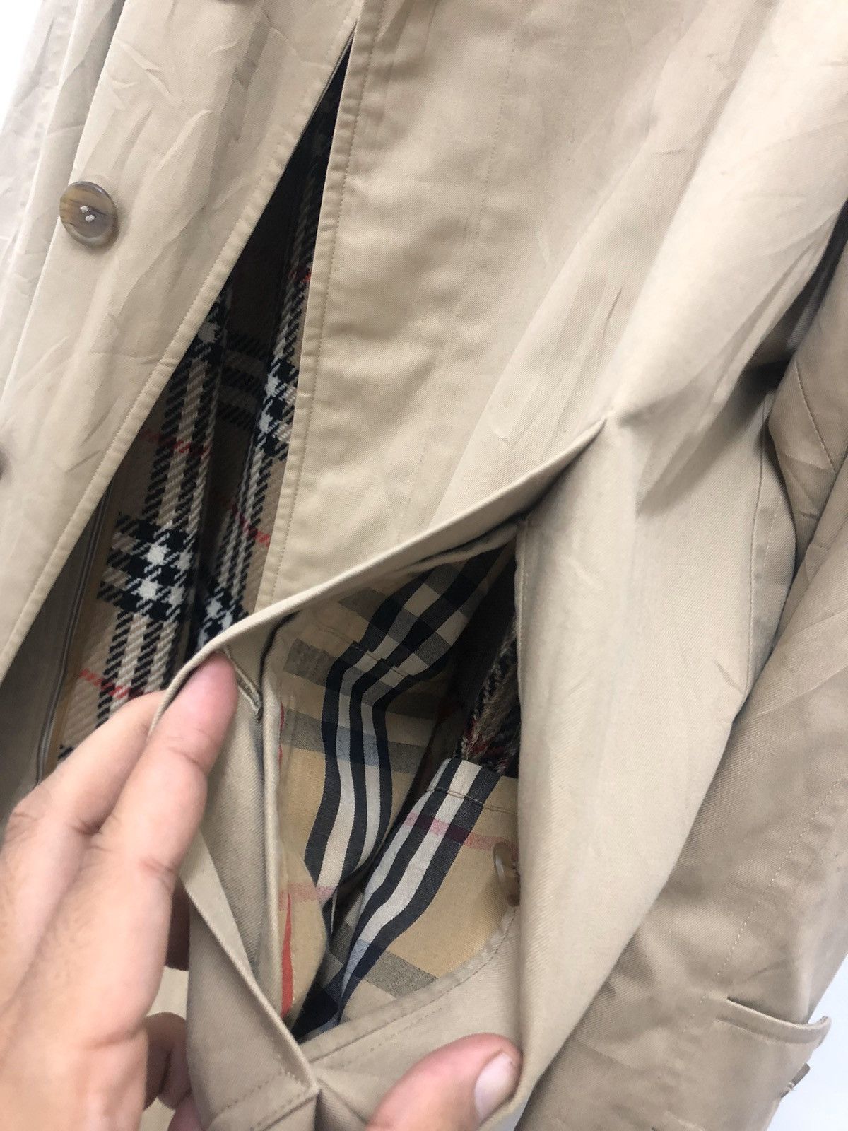 Burberry Rare Vintage Burberrys Prorsum Nova Check Trench Coat Size US M / EU 48-50 / 2 - 7 Thumbnail
