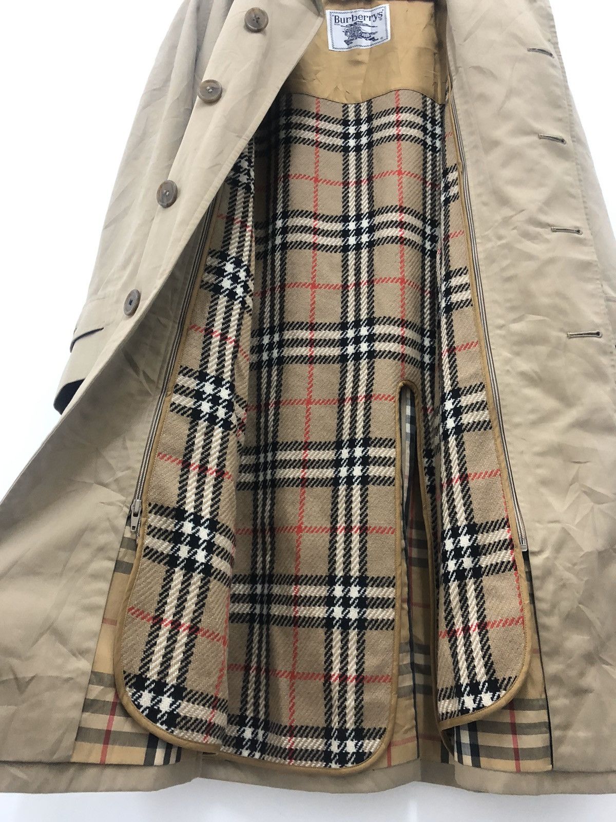 Burberry Rare Vintage Burberrys Prorsum Nova Check Trench Coat Size US M / EU 48-50 / 2 - 5 Thumbnail