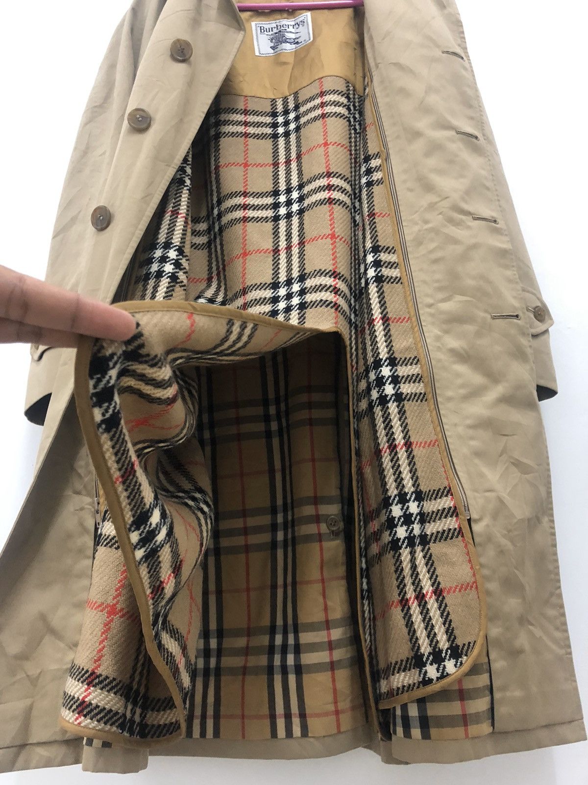 Burberry Rare Vintage Burberrys Prorsum Nova Check Trench Coat Size US M / EU 48-50 / 2 - 6 Thumbnail