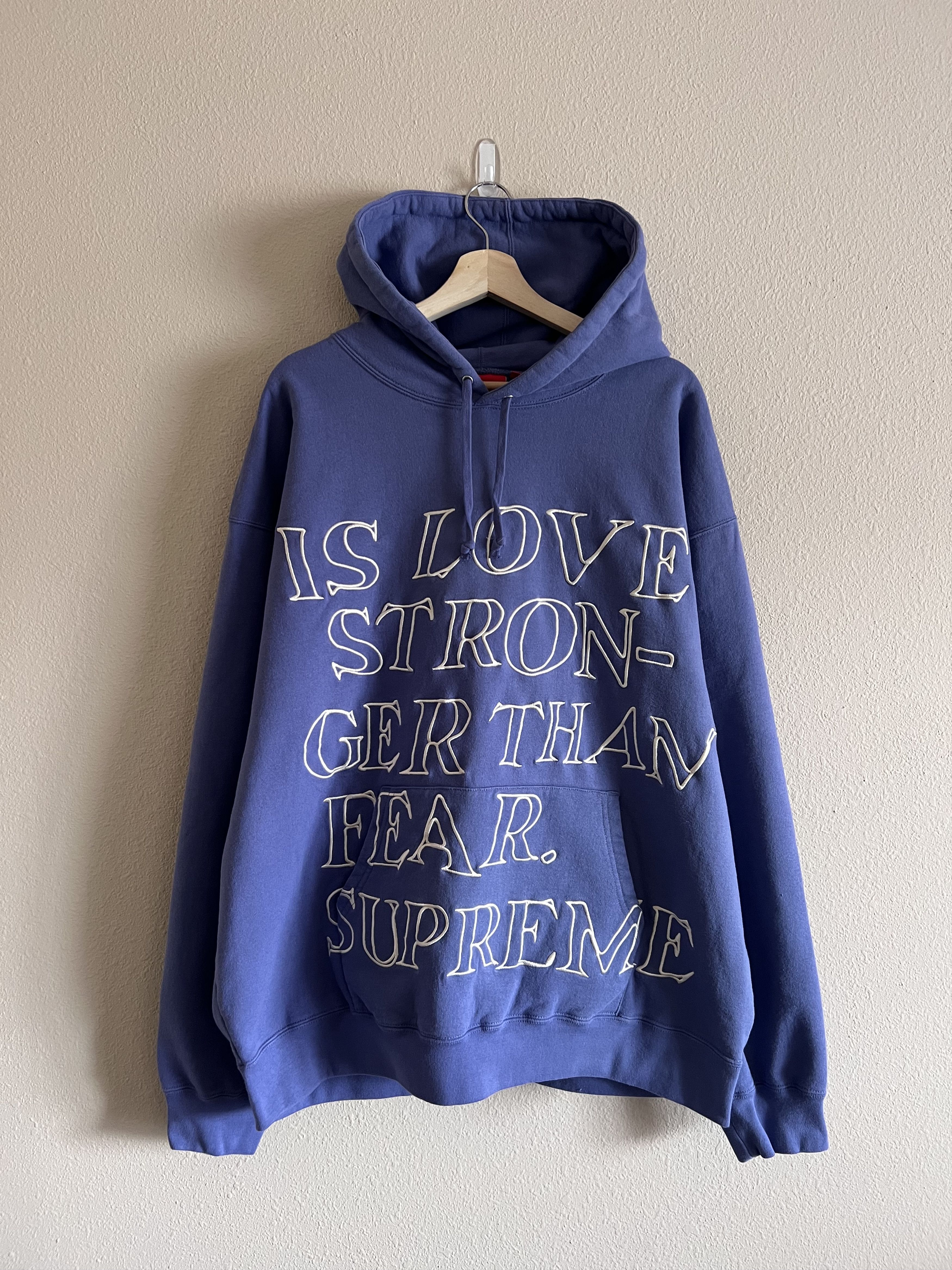 Supreme Supreme CPFM Stronger Than Fear Hoodie in Light Purple