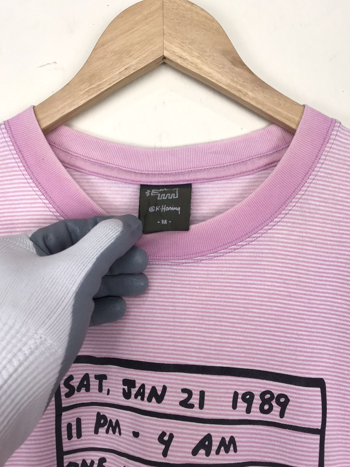 Keith Haring × Vintage Vintage K Haring 1989 striped tee Size US M / EU 48-50 / 2 - 3 Thumbnail