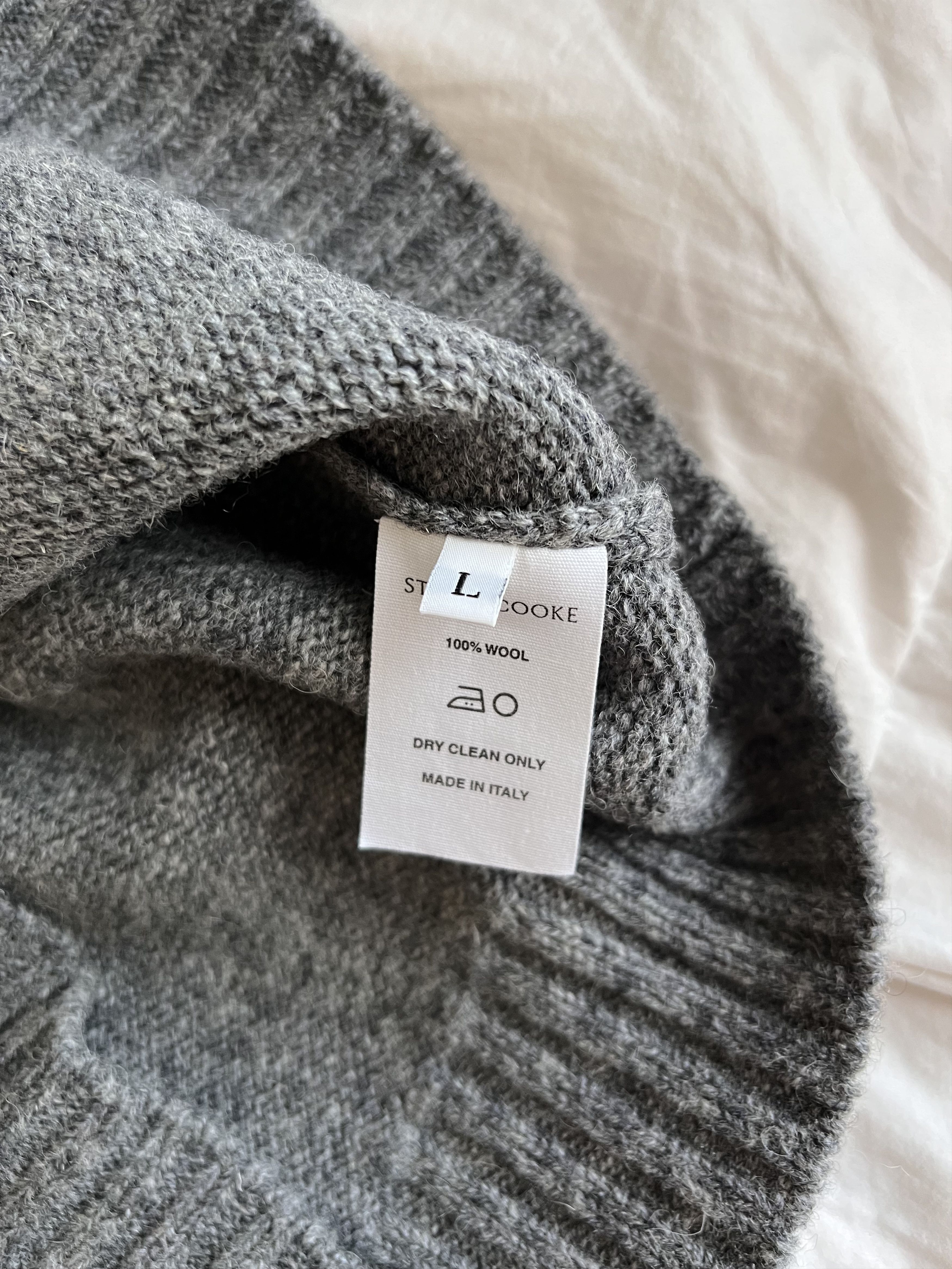 Stefan Cooke Stefan Cooke Wool Mock Neck Knit Cardigan in Pink Grey Size US L / EU 52-54 / 3 - 9 Thumbnail
