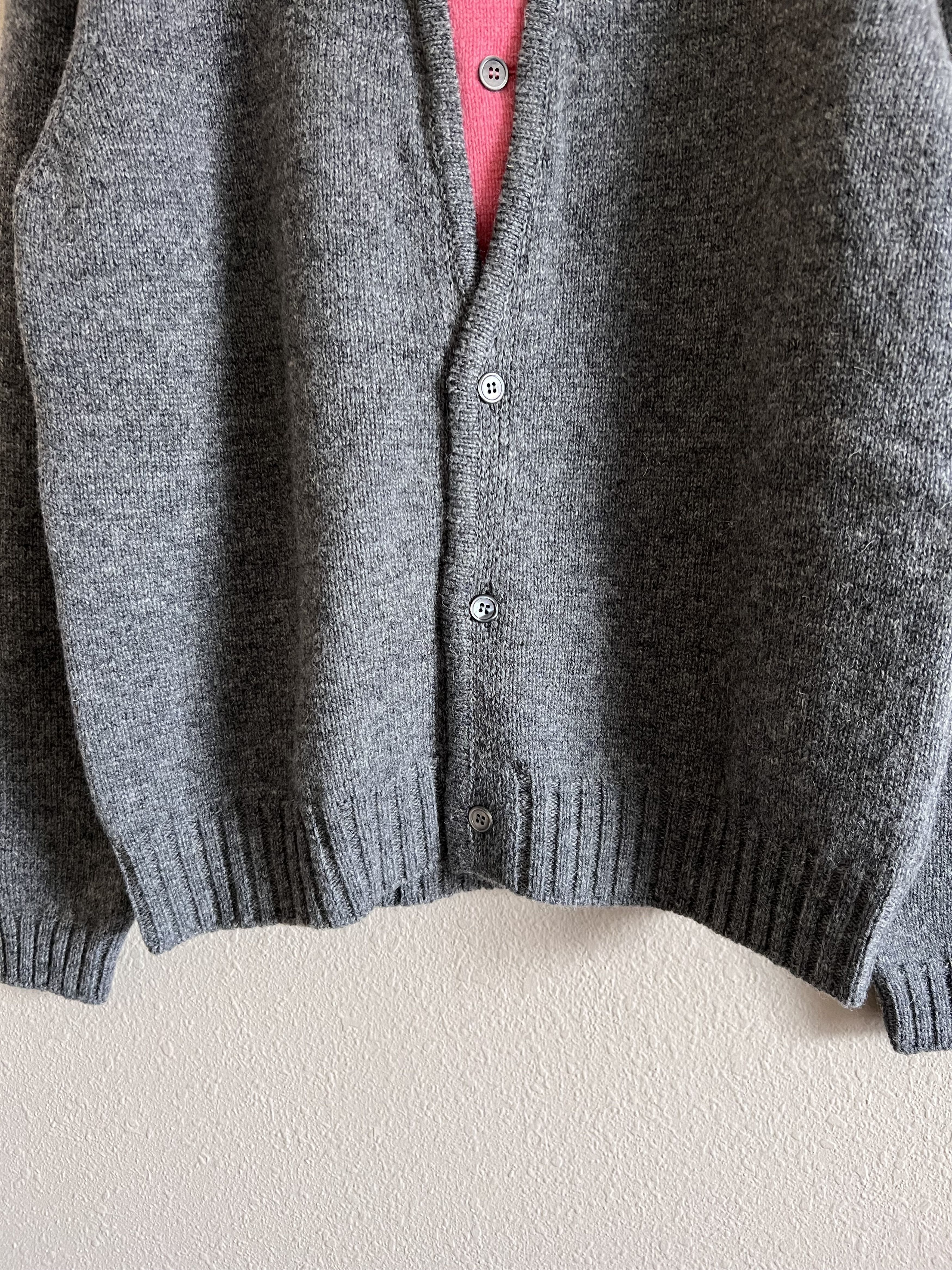 Stefan Cooke Stefan Cooke Wool Mock Neck Knit Cardigan in Pink Grey Size US L / EU 52-54 / 3 - 3 Thumbnail