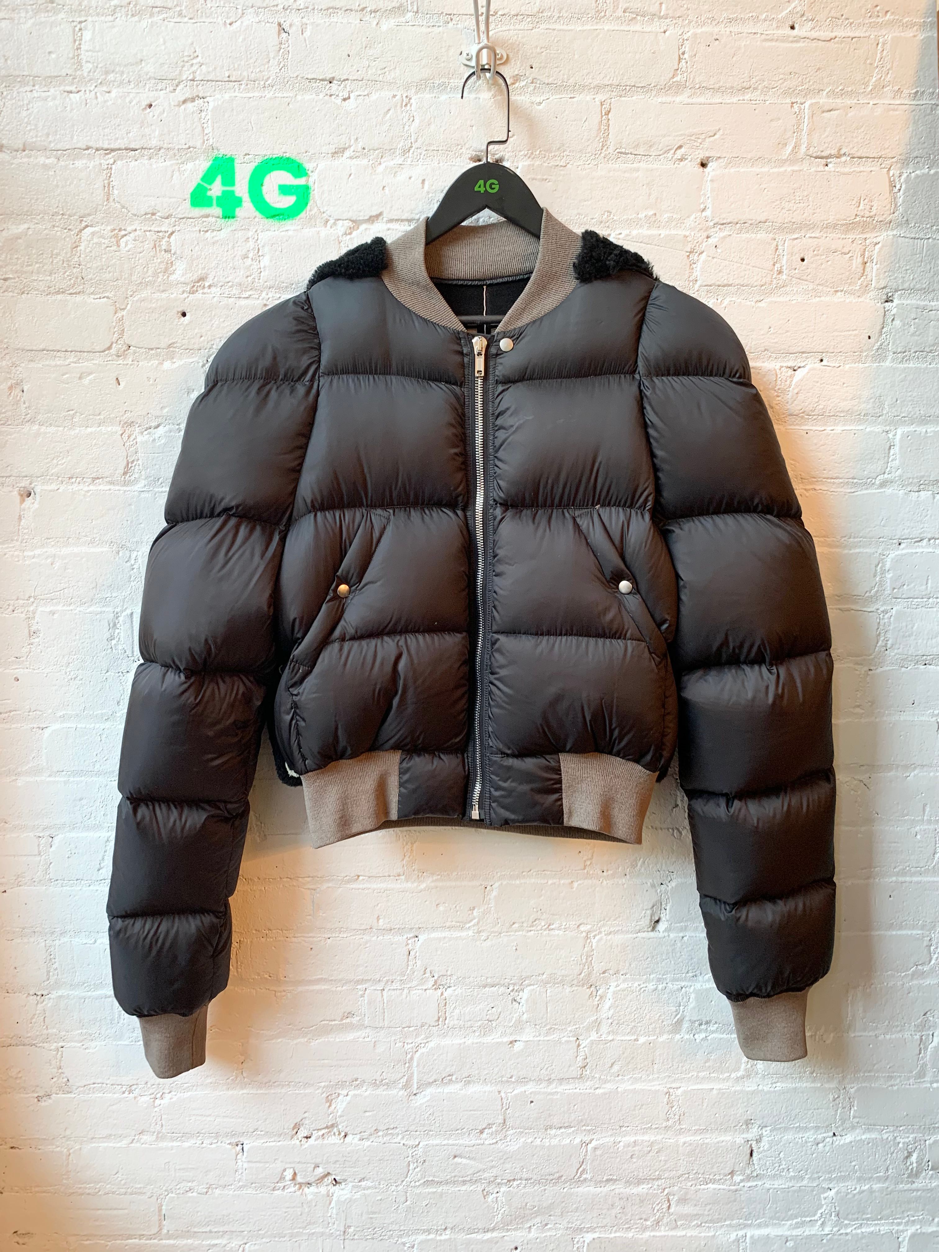 Pre-owned Rick Owens Fw 19 Larry Puffer Jacket In Black