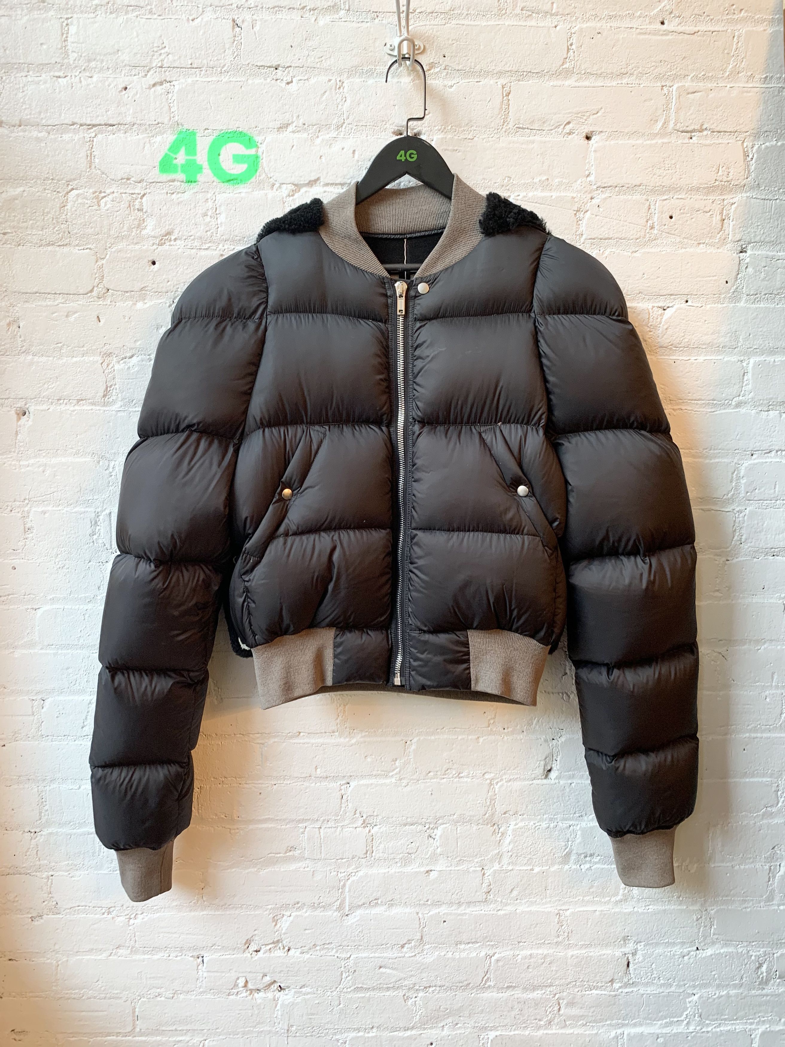 image of Rick Owens Fw 19 Larry Puffer Jacket in Black, Men's (Size Medium)