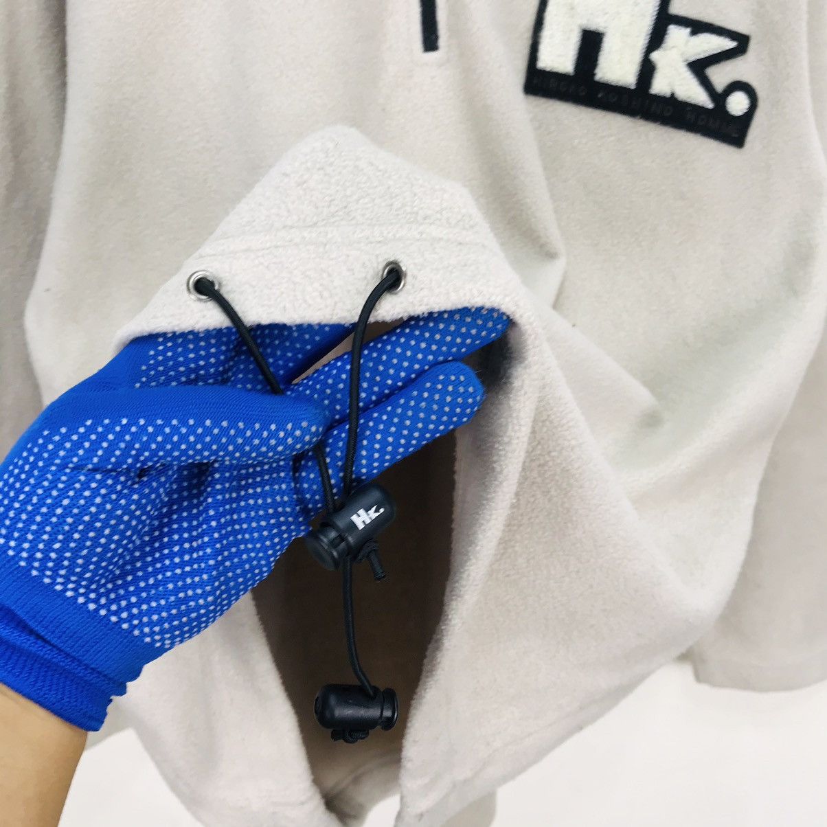 Hiroko Koshino Homme Hiroko K.Homme big logo Fleece halfzipper with drawstring Size US L / EU 52-54 / 3 - 4 Thumbnail