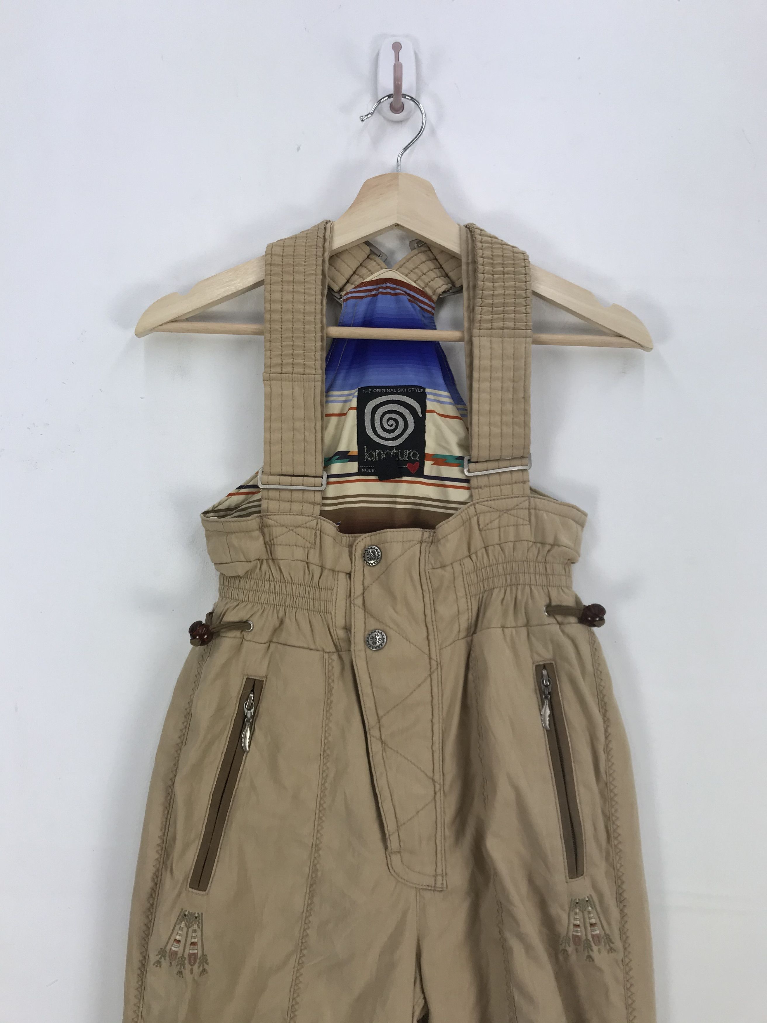 Japanese Brand × Vintage Vintage Lanatura Ski Suit Goldwin Overall Jumpsuit Ski Wear Size 26" / US 2 / IT 38 - 3 Thumbnail
