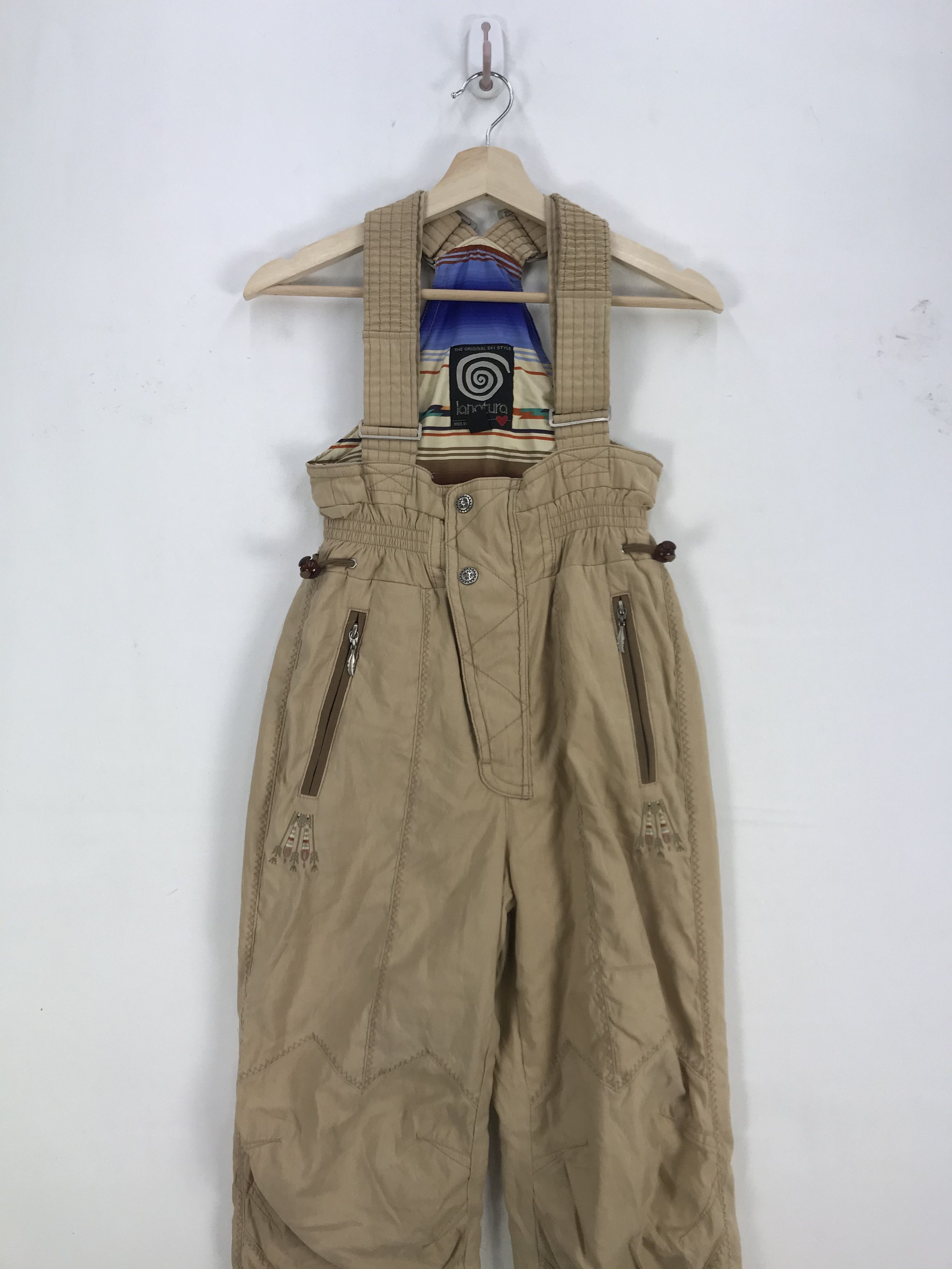 Japanese Brand × Vintage Vintage Lanatura Ski Suit Goldwin Overall Jumpsuit Ski Wear Size 26" / US 2 / IT 38 - 4 Thumbnail