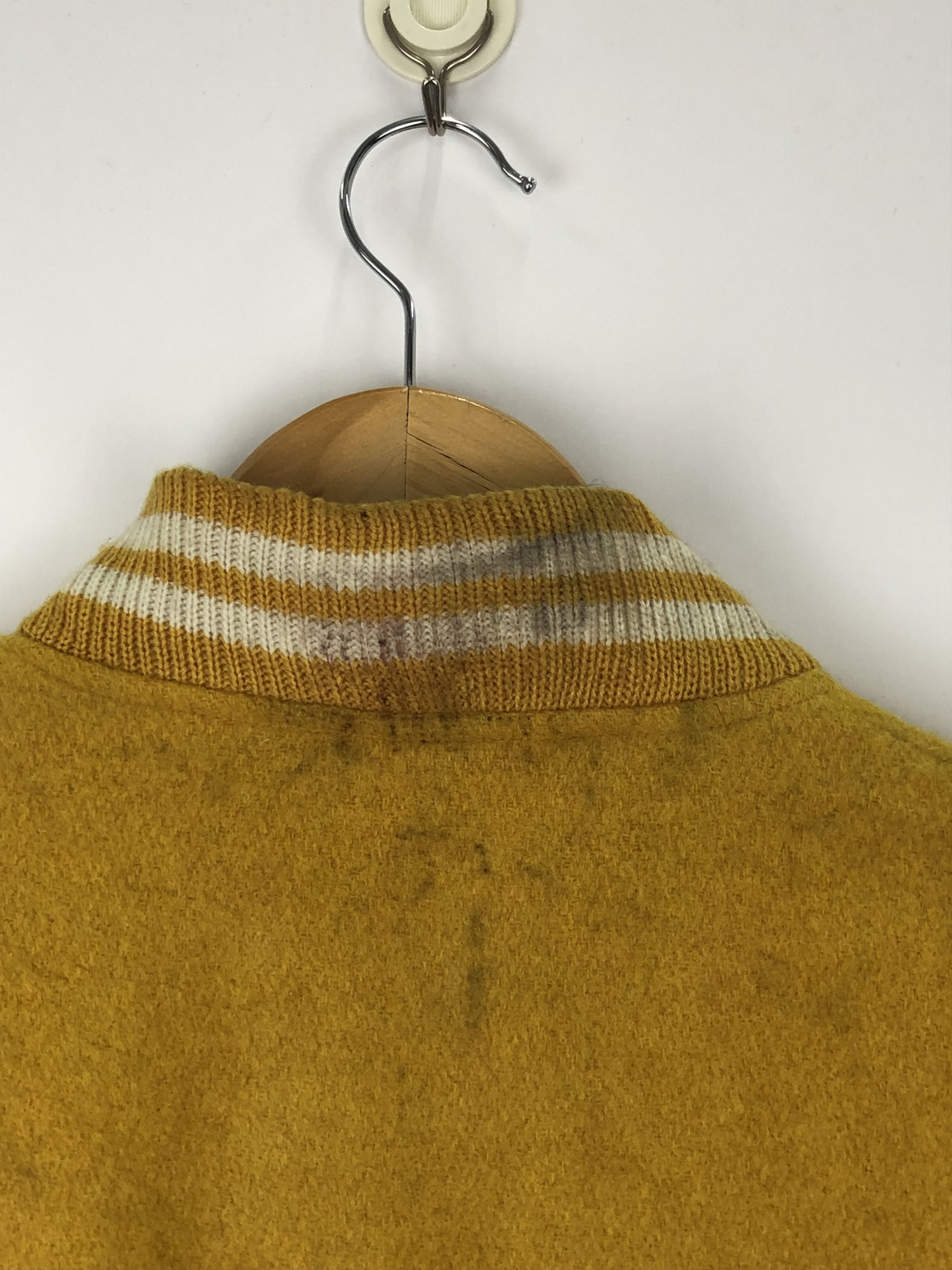 Japanese Brand Vintage 90s Japanese Brand Wool Varsity Jacket Yellow V0410 Size US M / EU 48-50 / 2 - 8 Thumbnail