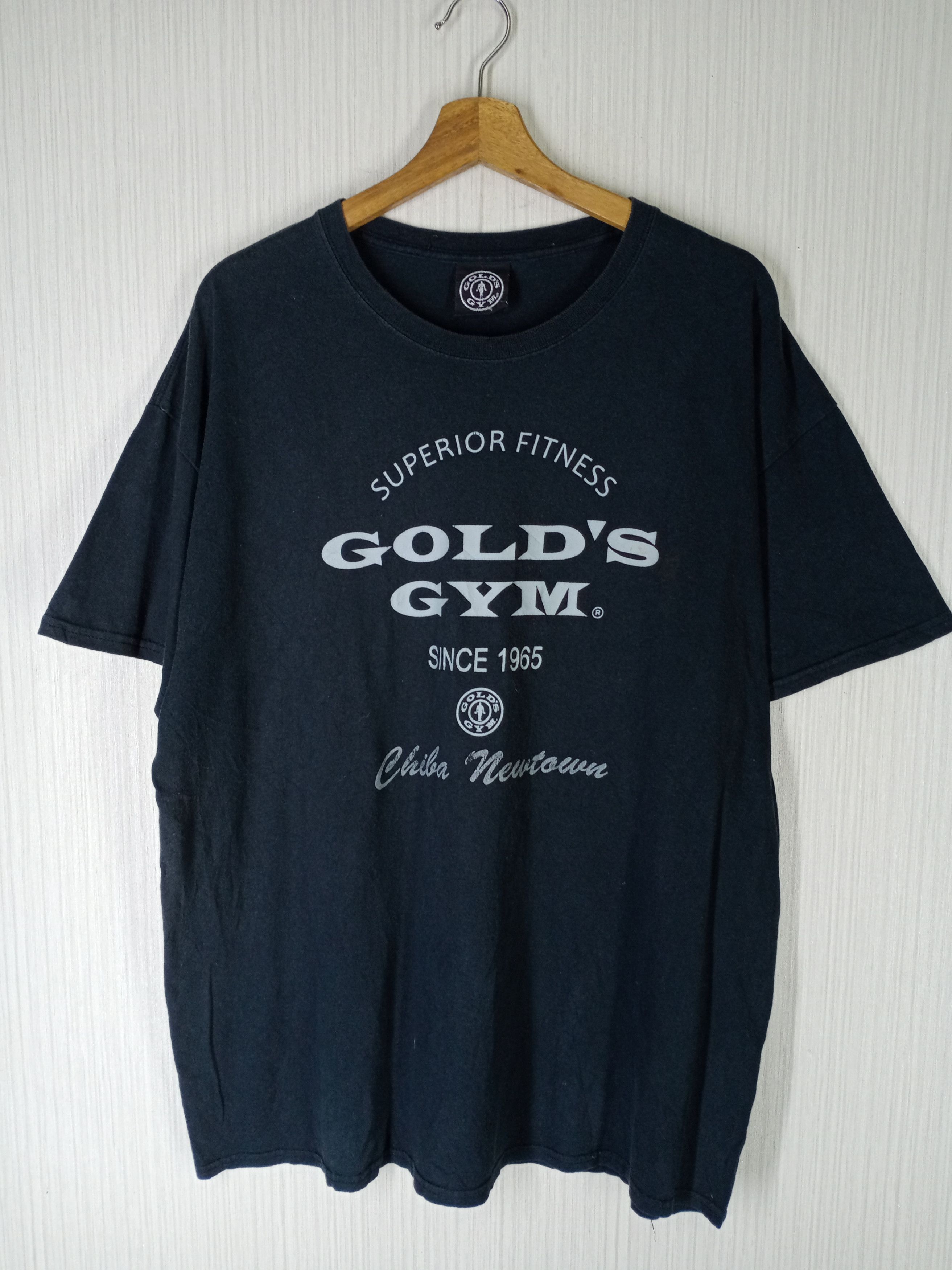 image of Gym Standard x Made In USA Vintage Gold's Gym Tshirt in Black, Men's (Size XL)