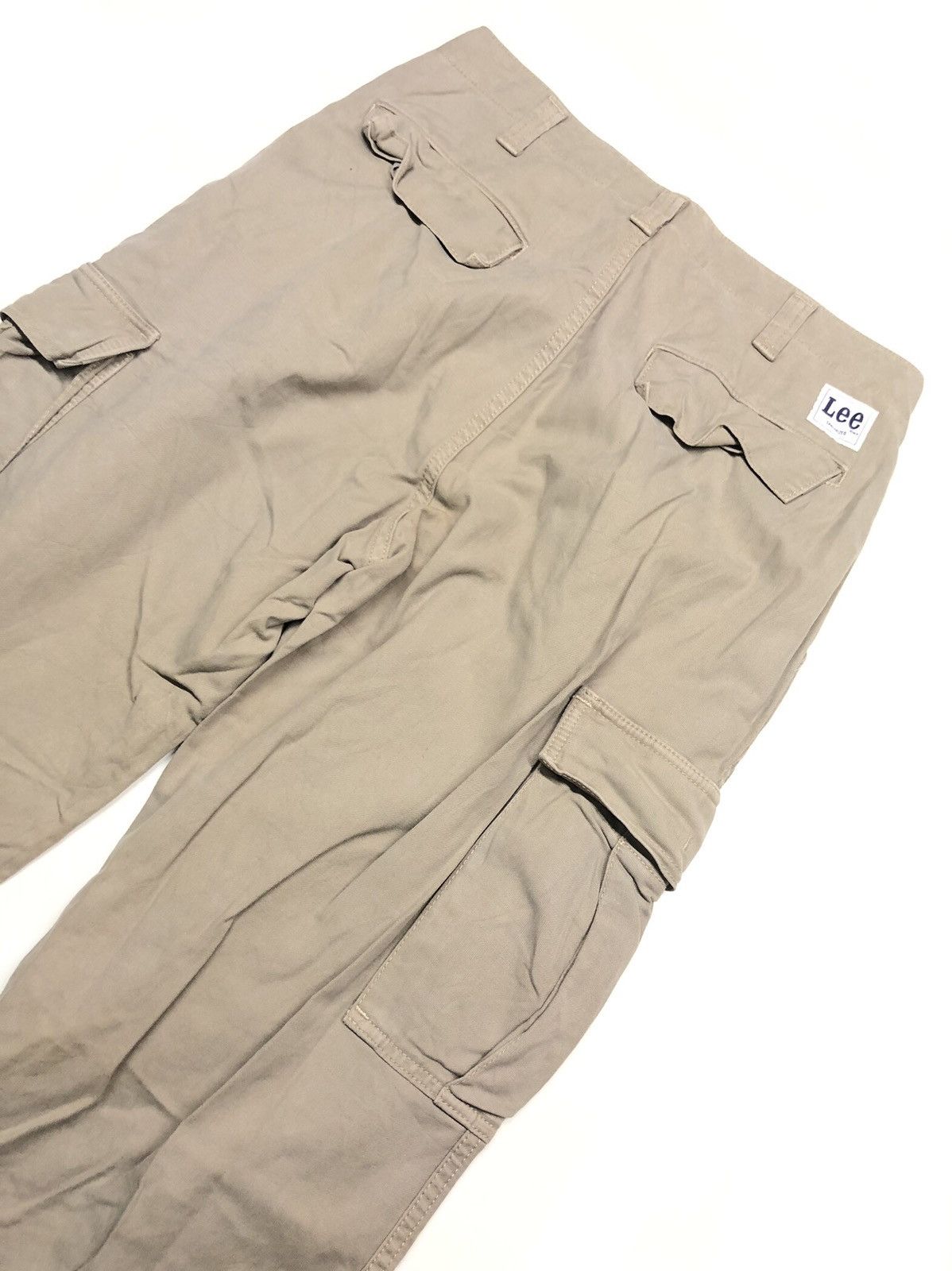 image of Vintage Lee Sanforized Tactical Multi Pocket Cargo Pants in Light Brown, Men's (Size 32)