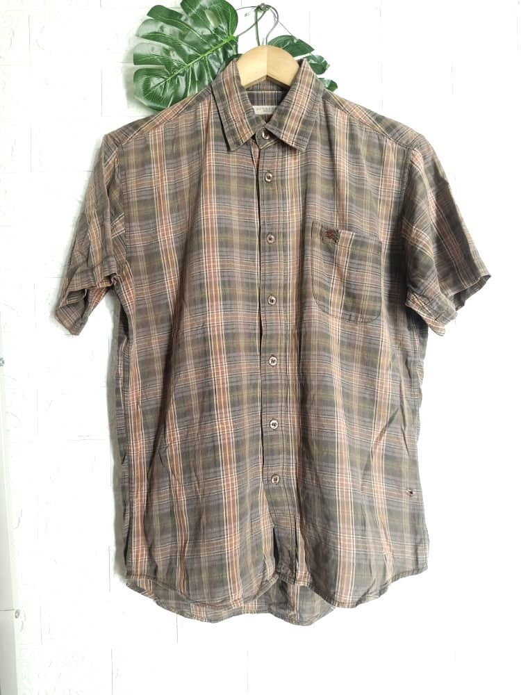 Burberry × Designer × Vintage VINTAGE BURBERRY BRIT SHIRT SINGLE POCKET Size US L / EU 52-54 / 3 - 1 Thumbnail