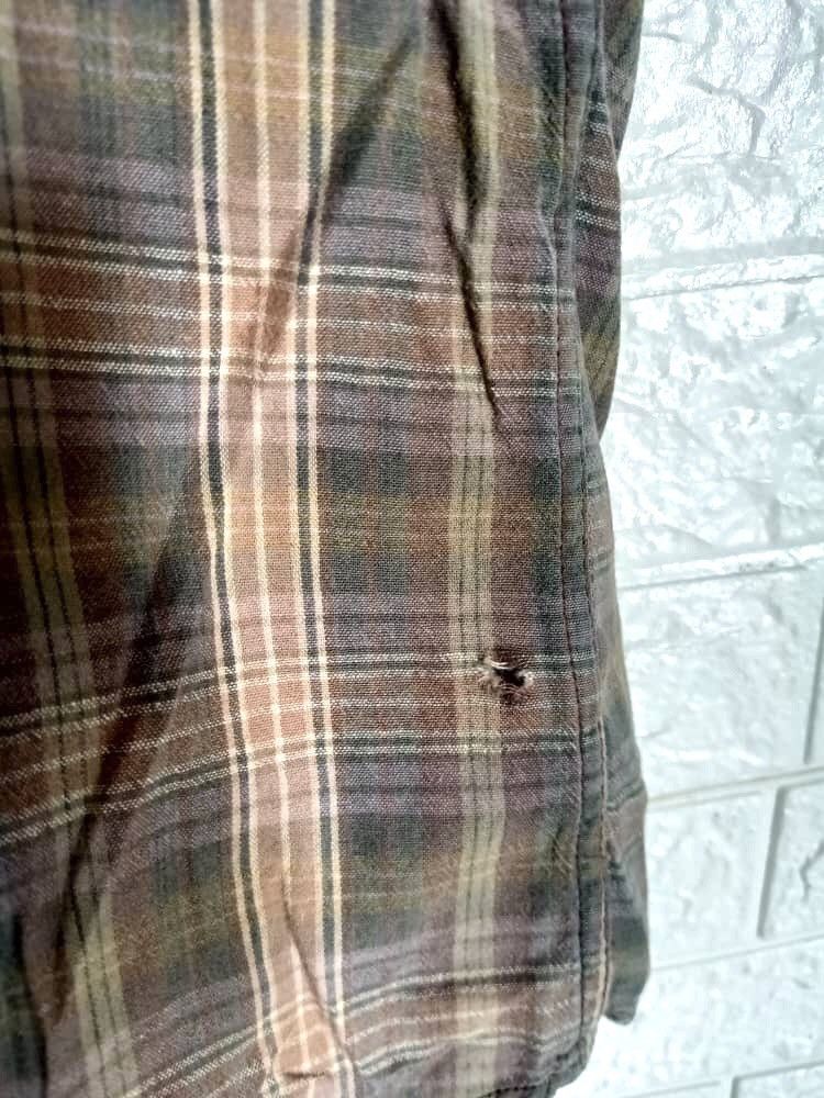 Burberry × Designer × Vintage VINTAGE BURBERRY BRIT SHIRT SINGLE POCKET Size US L / EU 52-54 / 3 - 4 Thumbnail