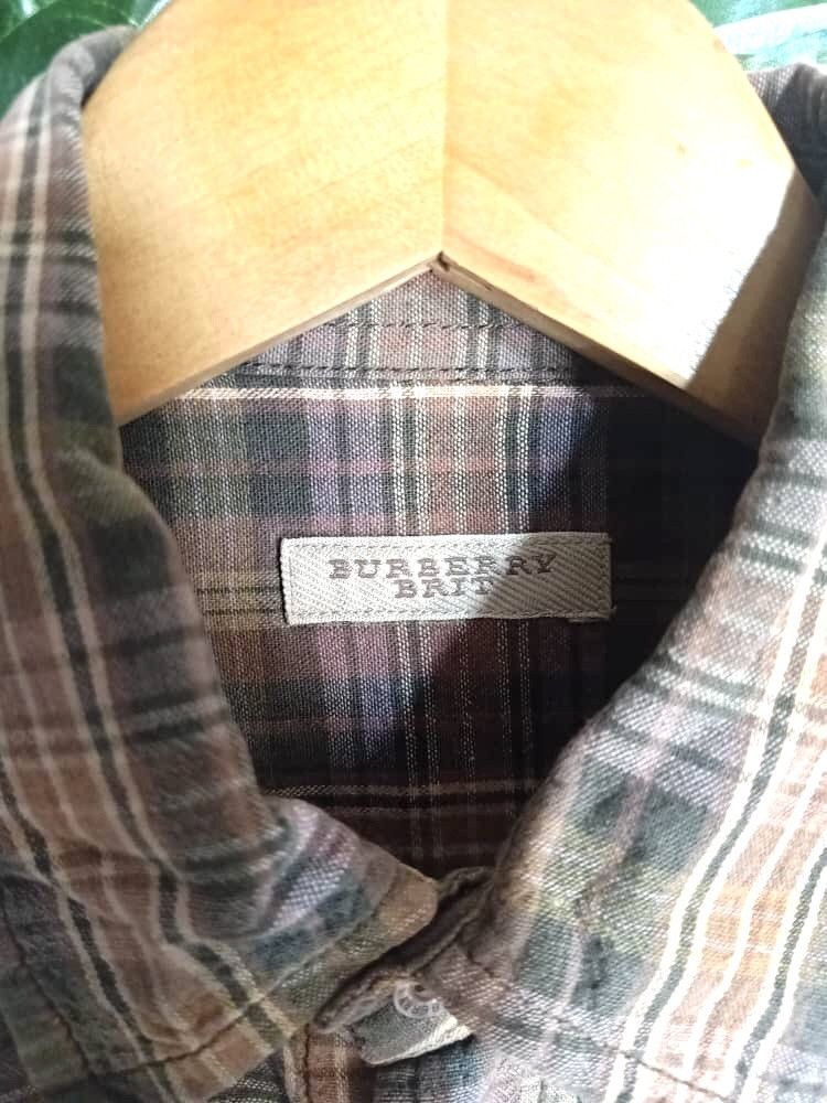 Burberry × Designer × Vintage VINTAGE BURBERRY BRIT SHIRT SINGLE POCKET Size US L / EU 52-54 / 3 - 3 Thumbnail