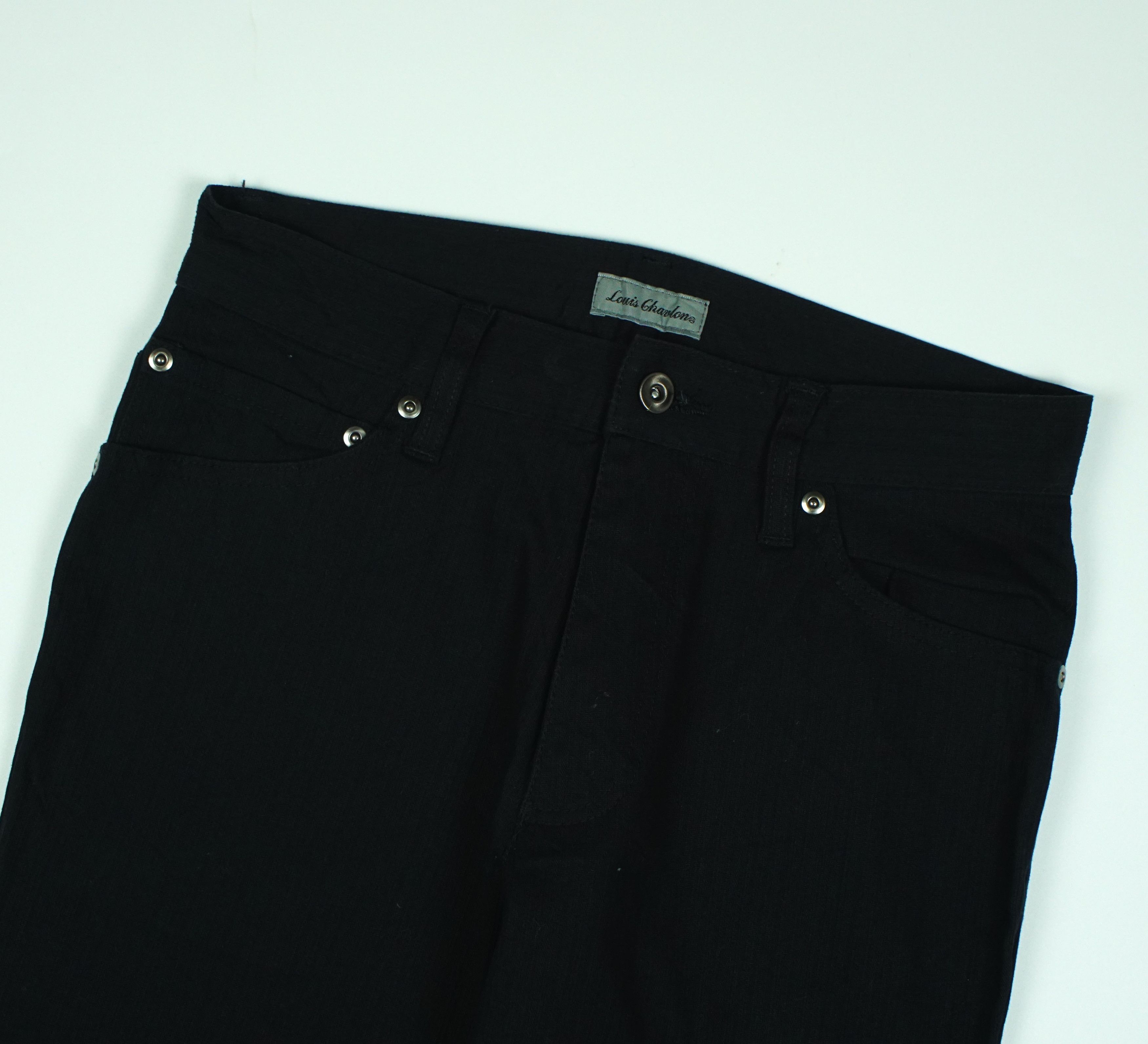 Vintage *NoTariff Louis Chavlon Black Pants Size US 29 - 2 Thumbnail