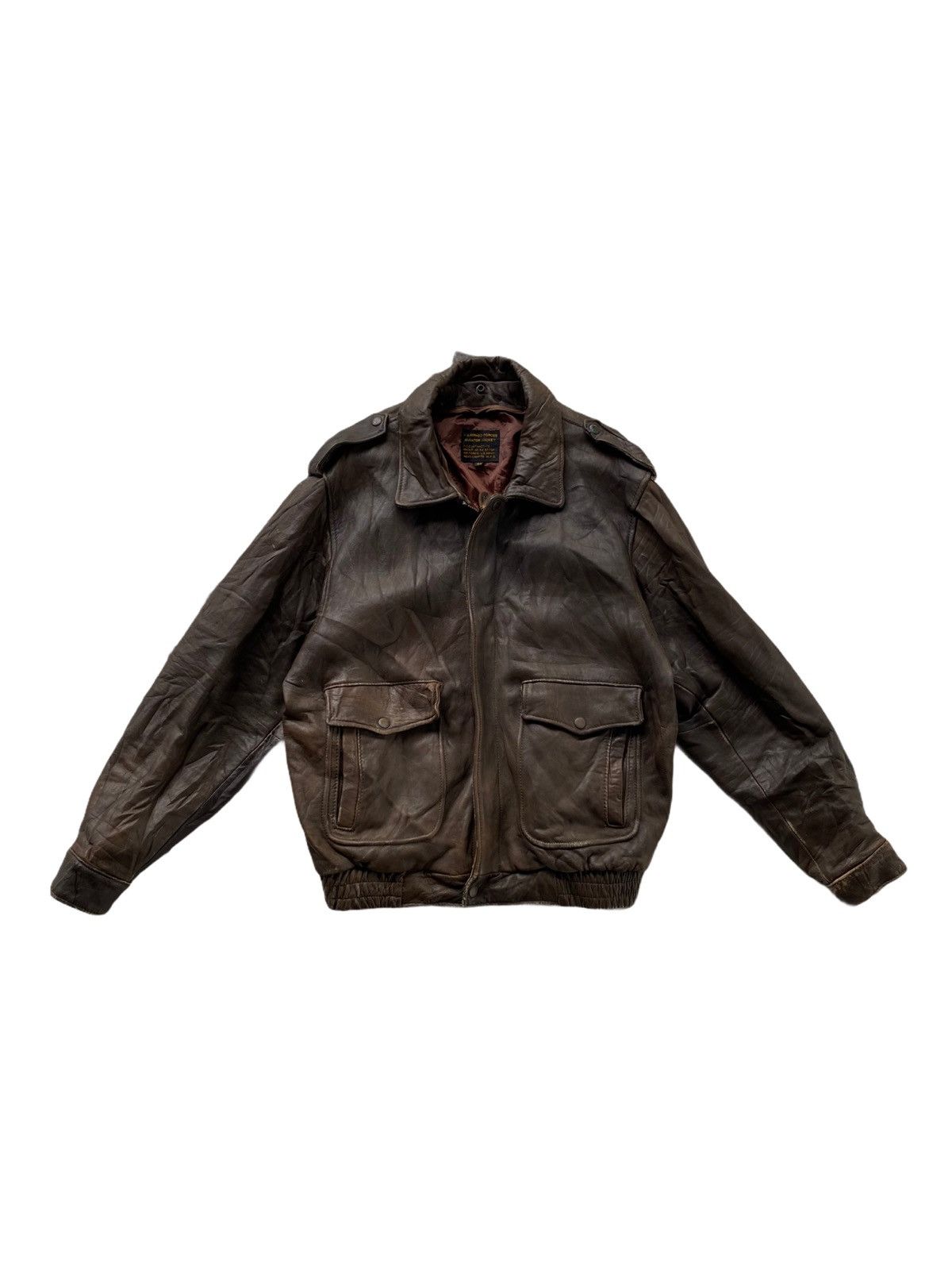 GK143🔥VINTAGE US ARMED FORCES AVIATOR JACKET