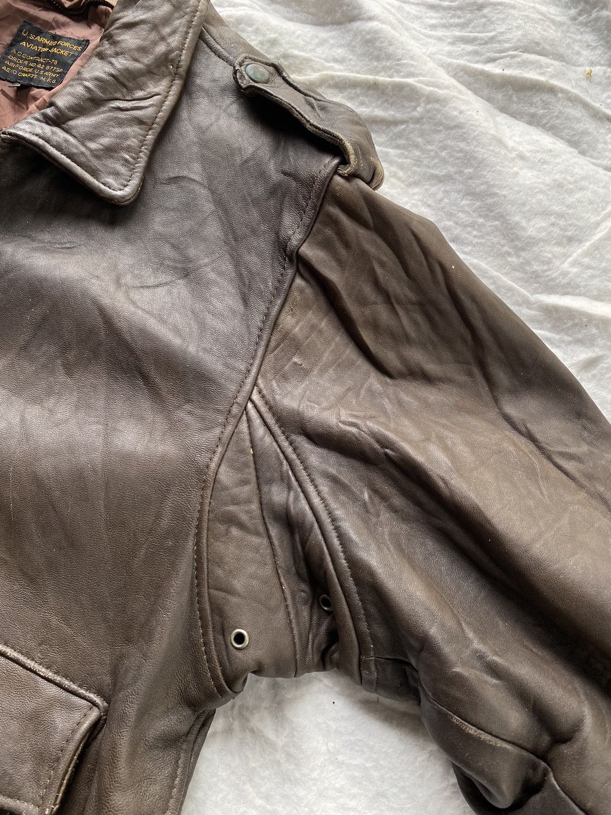 Vintage GK143🔥VINTAGE US ARMED FORCES AVIATOR JACKET Size US S / EU 44-46 / 1 - 8 Thumbnail