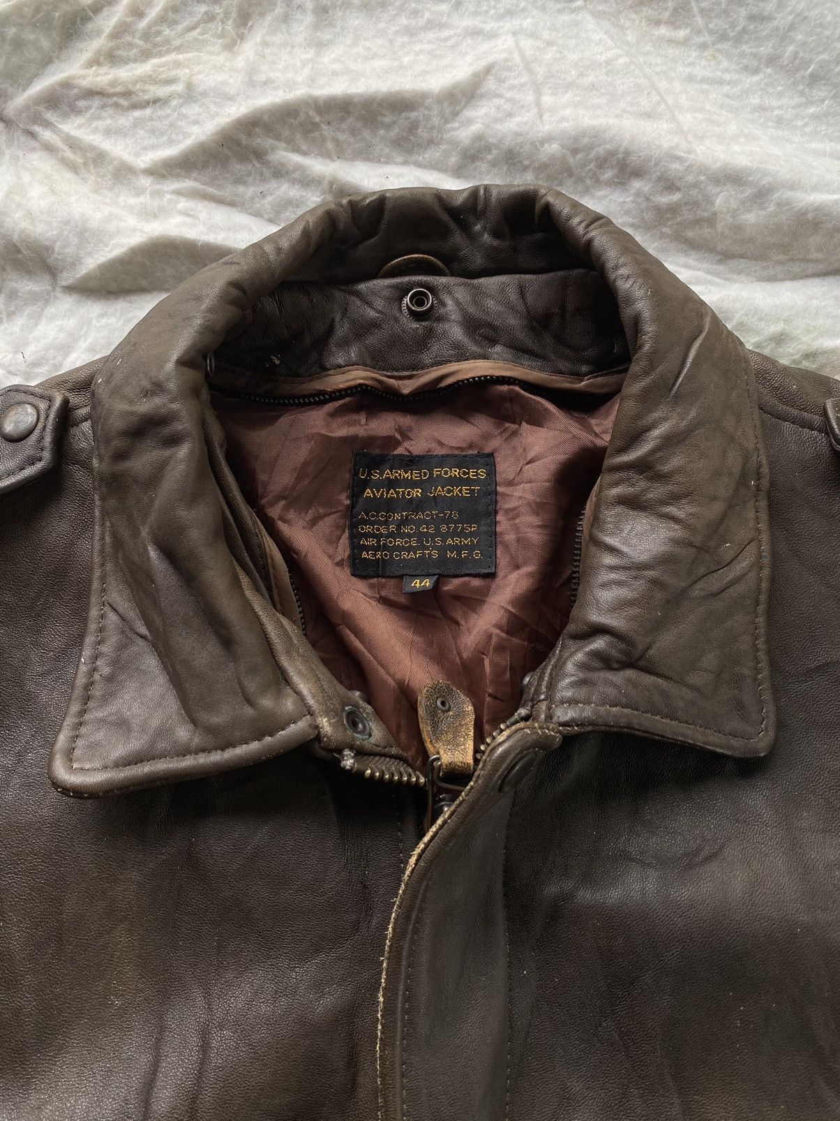 Vintage GK143🔥VINTAGE US ARMED FORCES AVIATOR JACKET Size US S / EU 44-46 / 1 - 6 Thumbnail