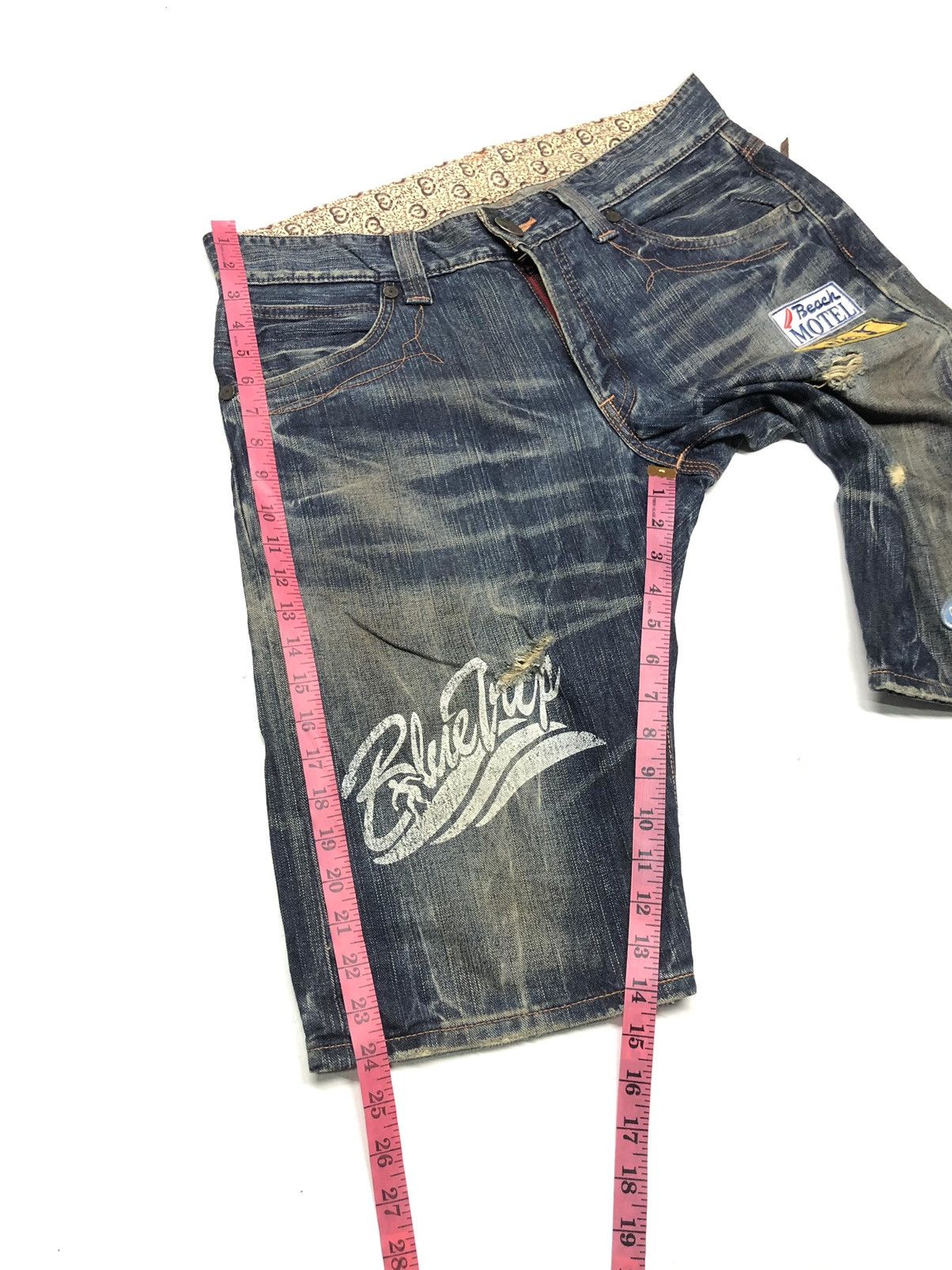 Edwin × Vintage VINTAGE EDWIN BLUE TRIP SURFING STAR SHORT DISSTRESED DENIM Size US 34 / EU 50 - 20 Thumbnail