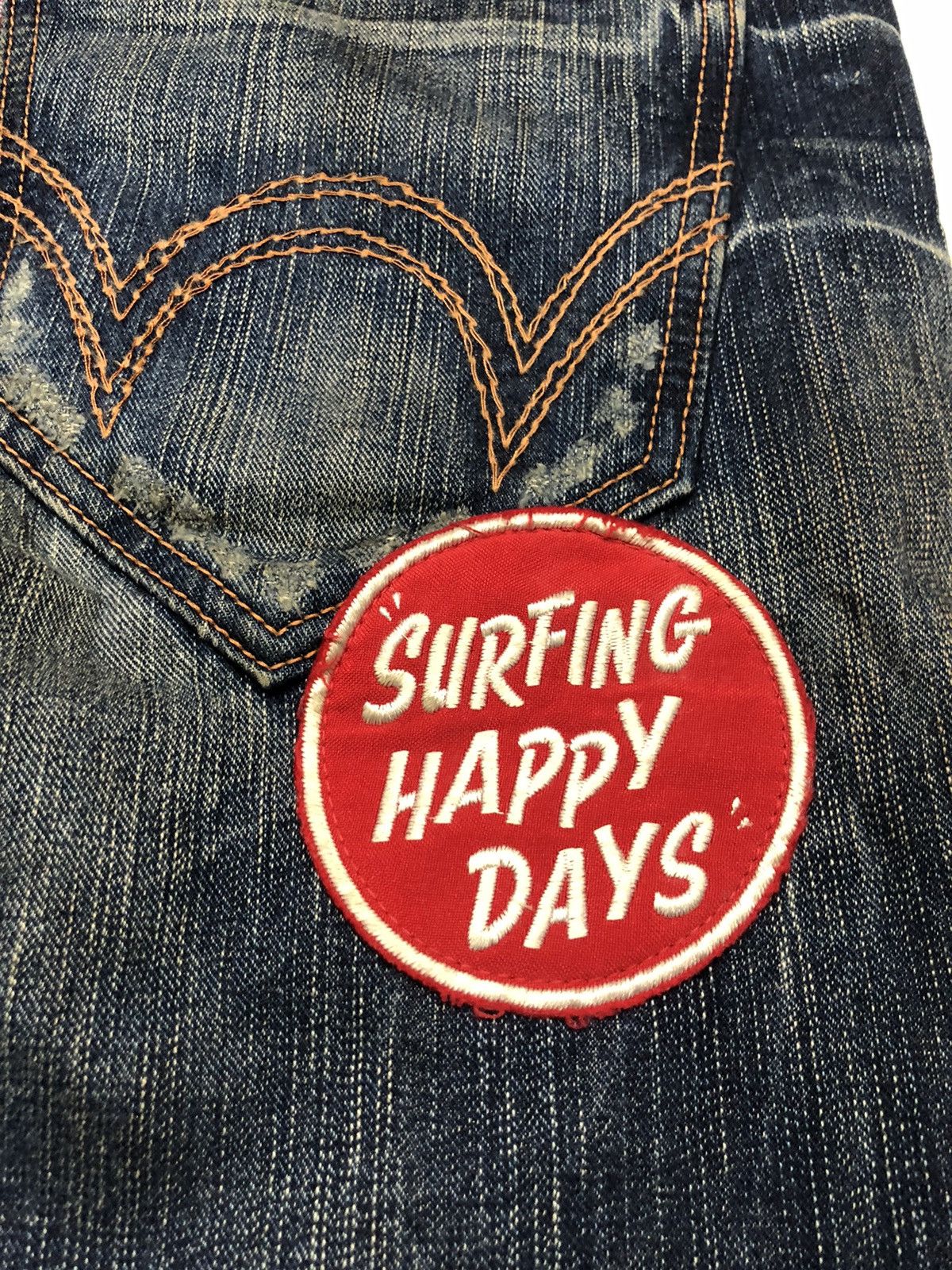 Edwin × Vintage VINTAGE EDWIN BLUE TRIP SURFING STAR SHORT DISSTRESED DENIM Size US 34 / EU 50 - 6 Thumbnail