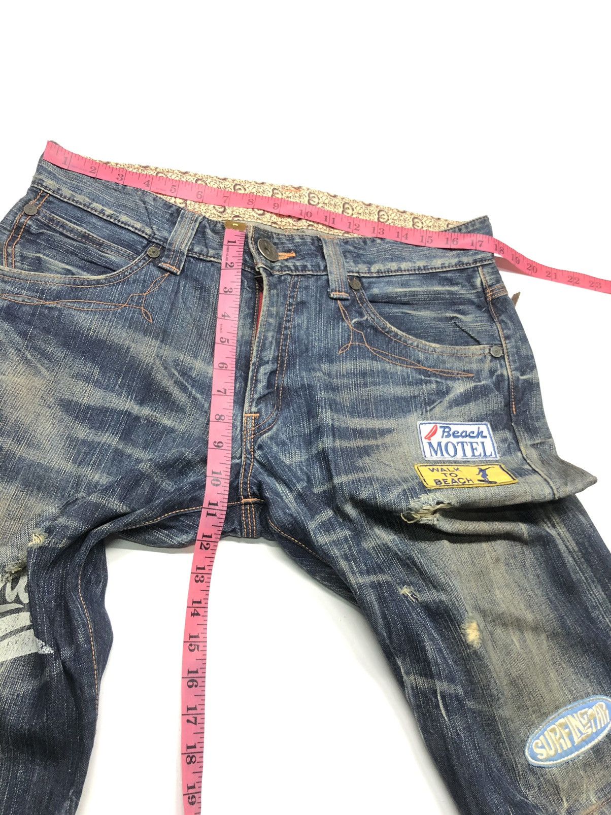 Edwin × Vintage VINTAGE EDWIN BLUE TRIP SURFING STAR SHORT DISSTRESED DENIM Size US 34 / EU 50 - 18 Thumbnail