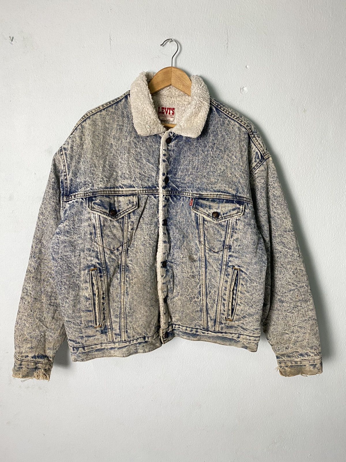 Levi's Vintage Clothing × Vintage Vintage Levis Sherpa Denim Made In Usa Jacket Size US L / EU 52-54 / 3 - 2 Thumbnail