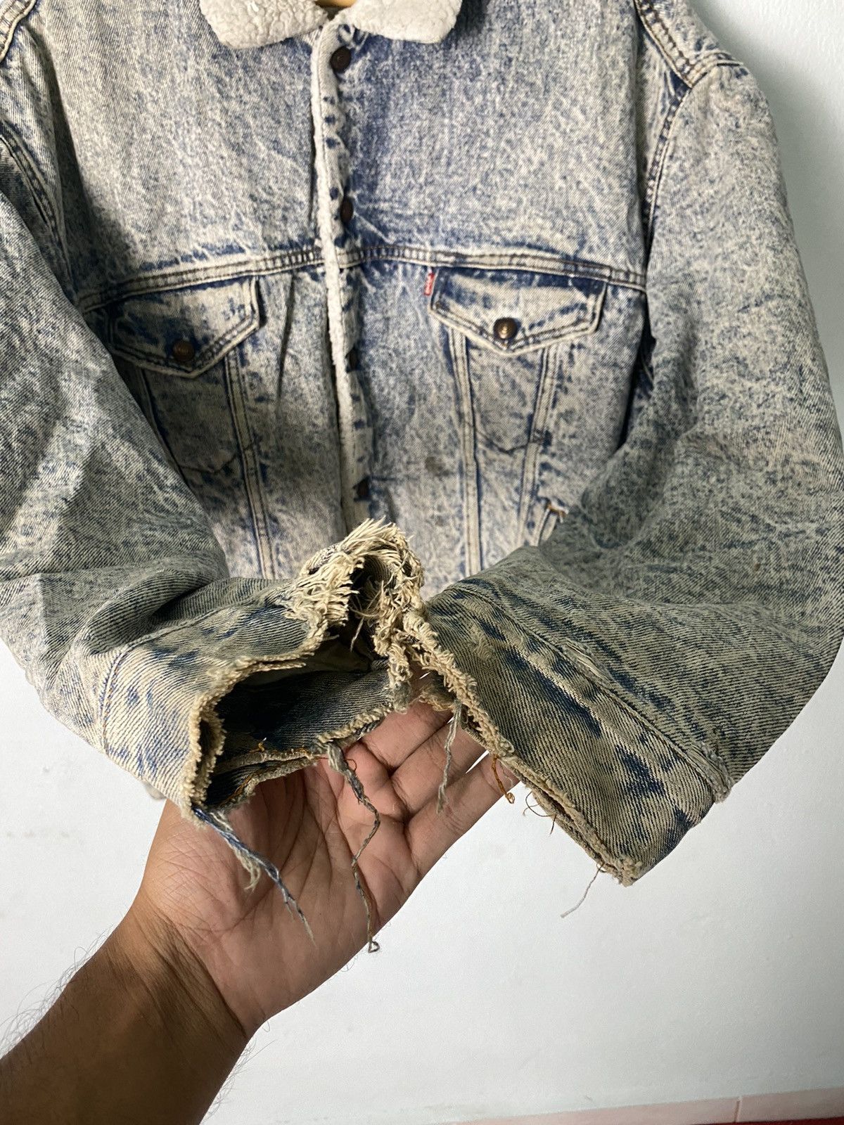 Levi's Vintage Clothing × Vintage Vintage Levis Sherpa Denim Made In Usa Jacket Size US L / EU 52-54 / 3 - 9 Thumbnail