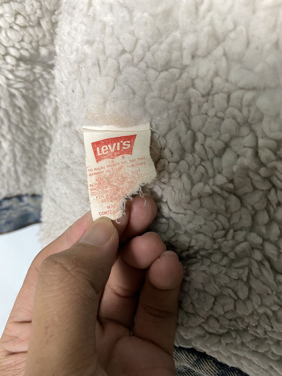 Levi's Vintage Clothing × Vintage Vintage Levis Sherpa Denim Made In Usa Jacket Size US L / EU 52-54 / 3 - 14 Thumbnail