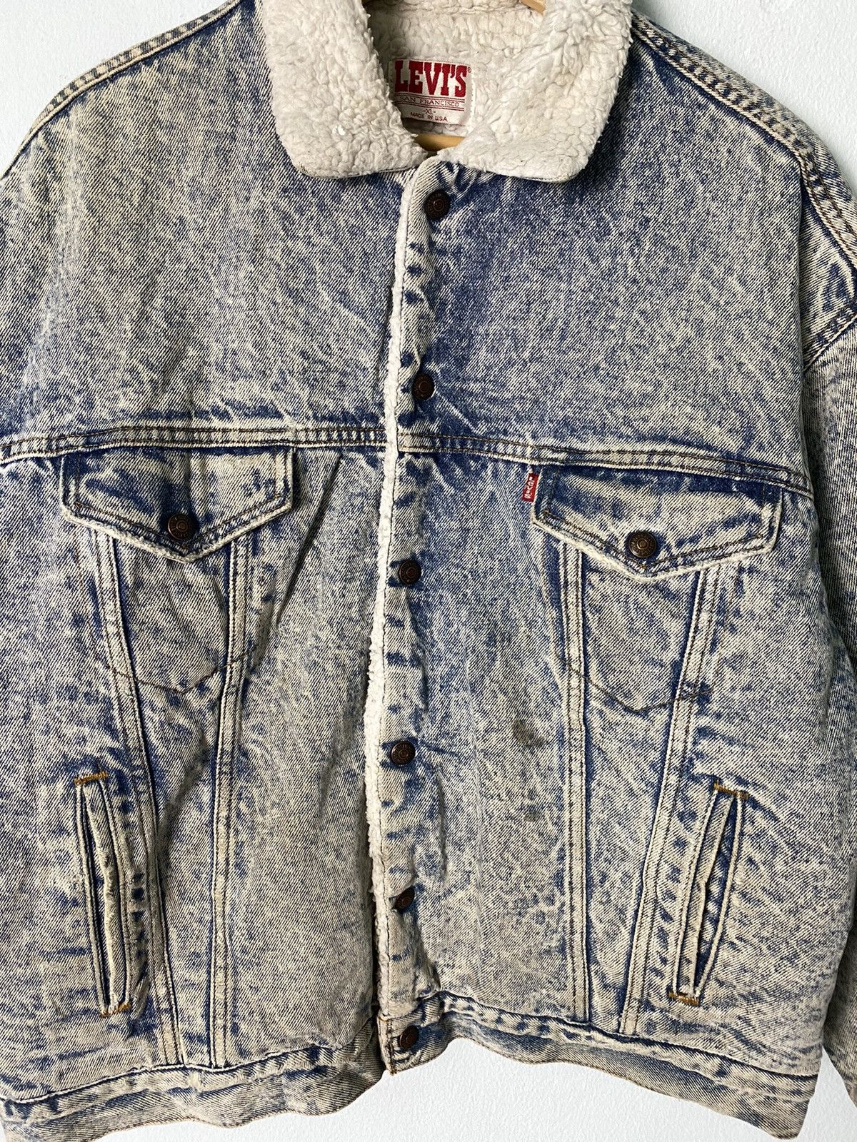 Levi's Vintage Clothing × Vintage Vintage Levis Sherpa Denim Made In Usa Jacket Size US L / EU 52-54 / 3 - 4 Thumbnail
