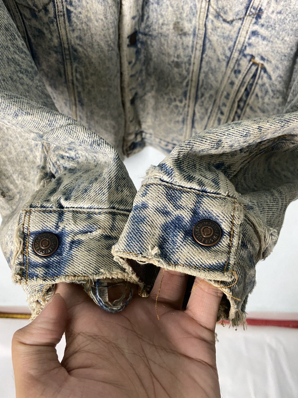Levi's Vintage Clothing × Vintage Vintage Levis Sherpa Denim Made In Usa Jacket Size US L / EU 52-54 / 3 - 11 Thumbnail