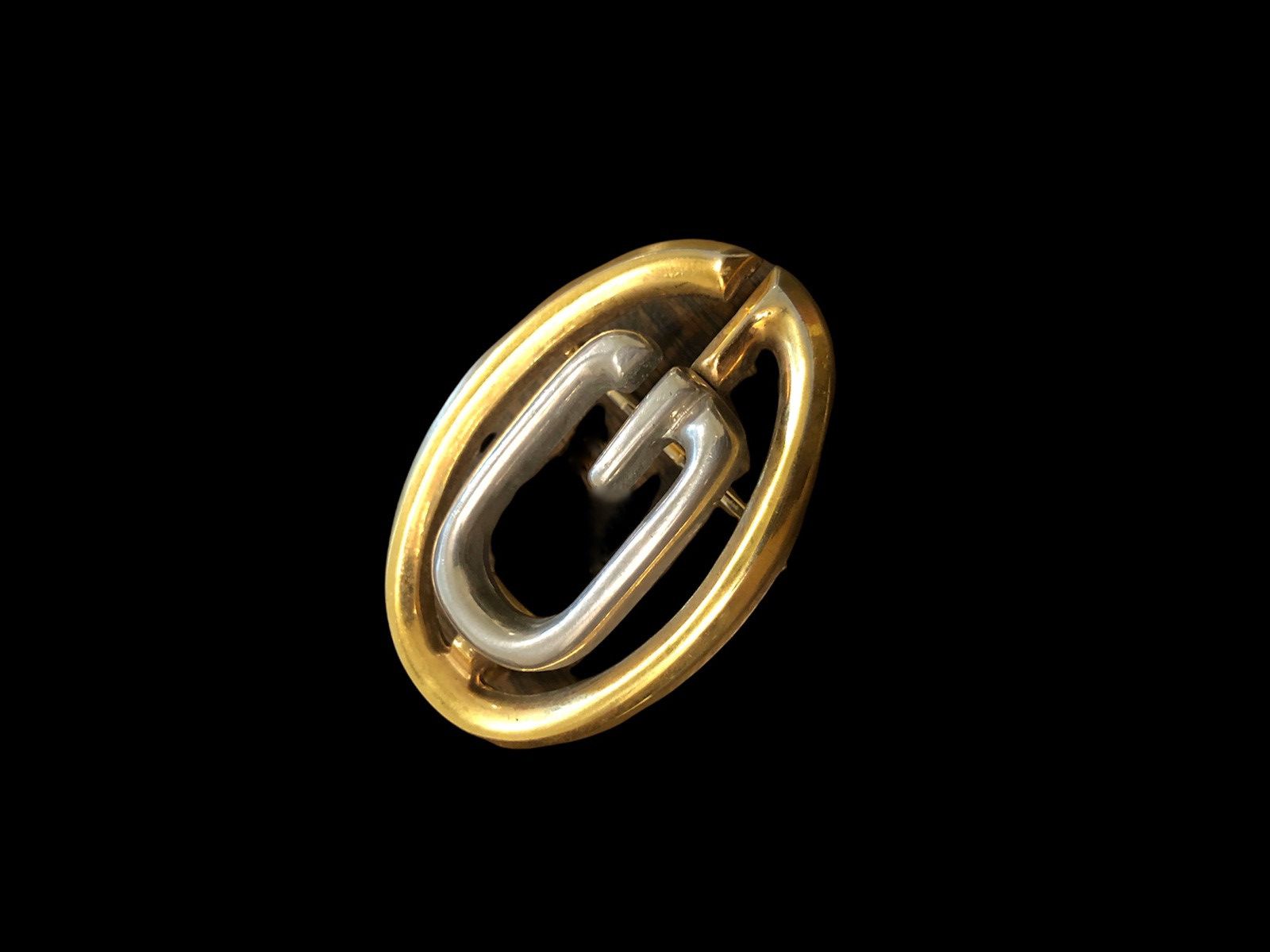 Gucci GRAIL🔥80s Gucci 🇮🇹 G Logo Brass Buckle Leather Belt Size ONE SIZE - 2 Thumbnail