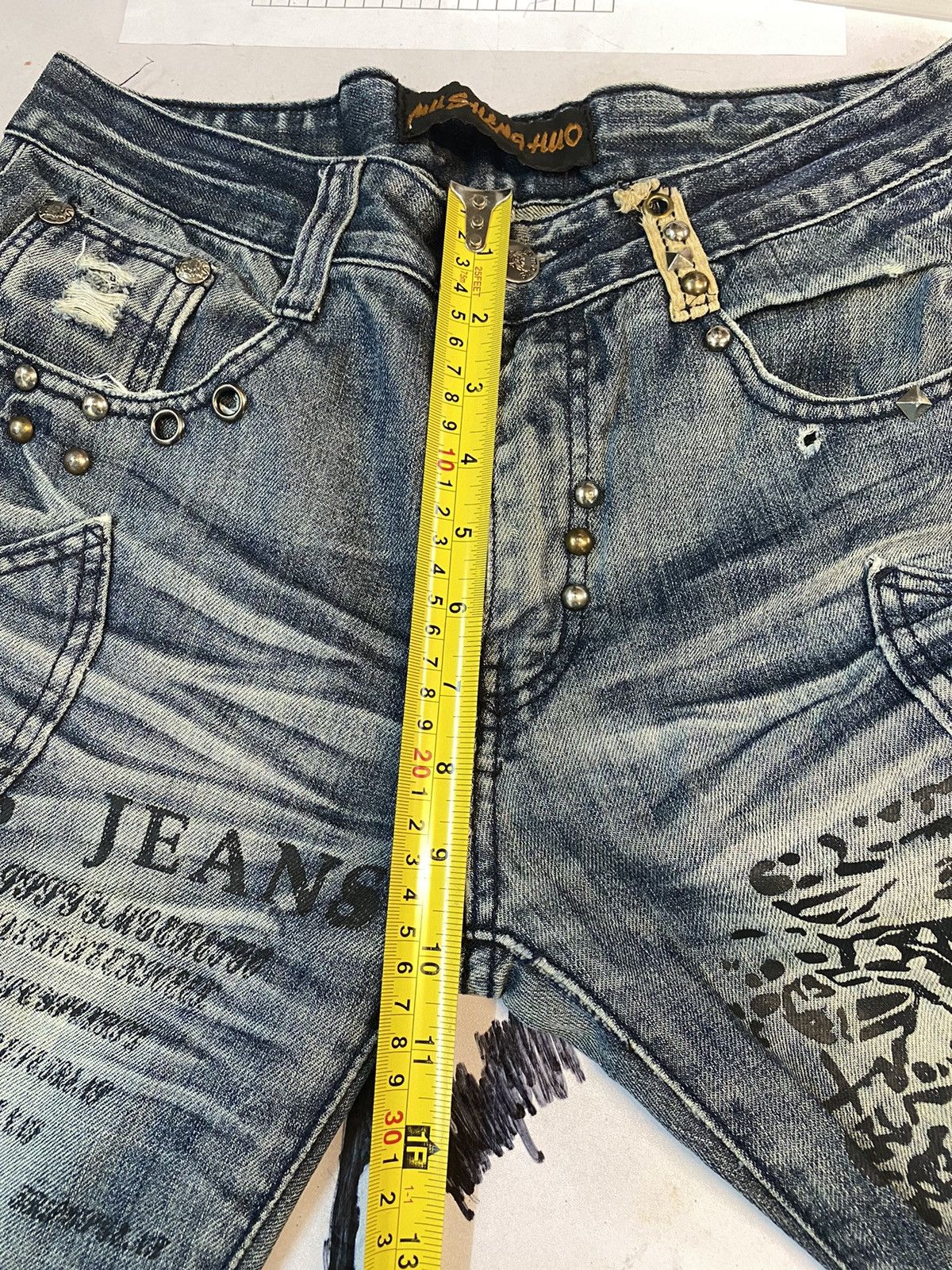 Japanese Brand × Seditionaries Rare Design🔥 Japanese Brand Distressed Denim Printed Size US 30 / EU 46 - 17 Thumbnail