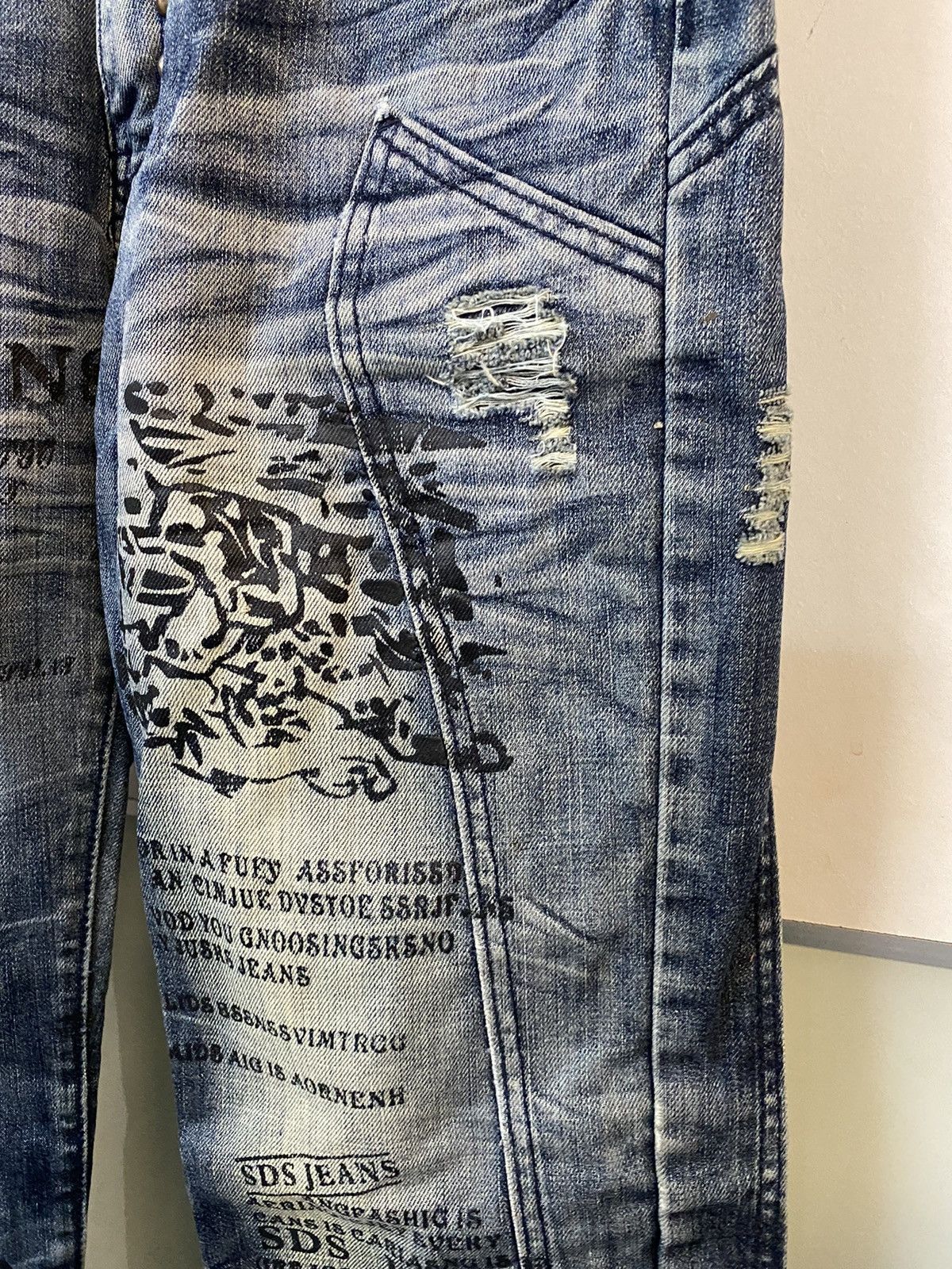 Japanese Brand × Seditionaries Rare Design🔥 Japanese Brand Distressed Denim Printed Size US 30 / EU 46 - 4 Thumbnail