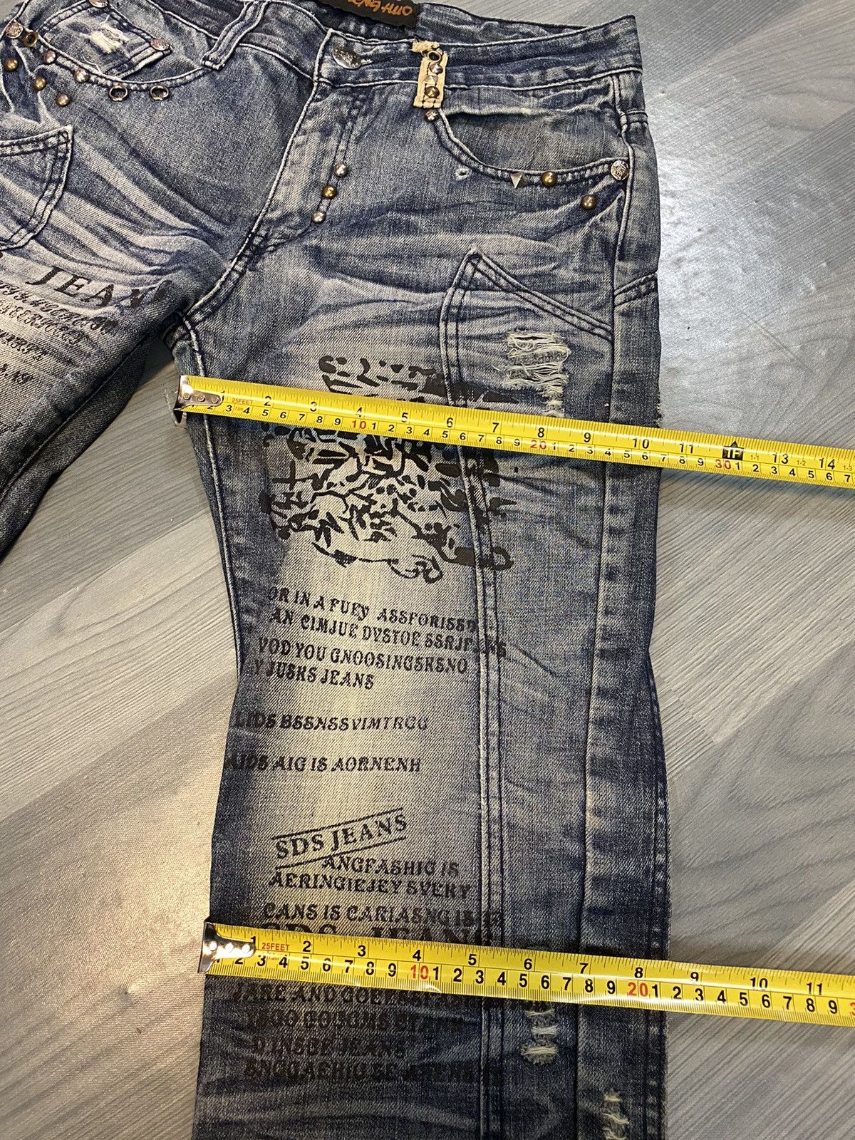 Japanese Brand × Seditionaries Rare Design🔥 Japanese Brand Distressed Denim Printed Size US 30 / EU 46 - 18 Thumbnail