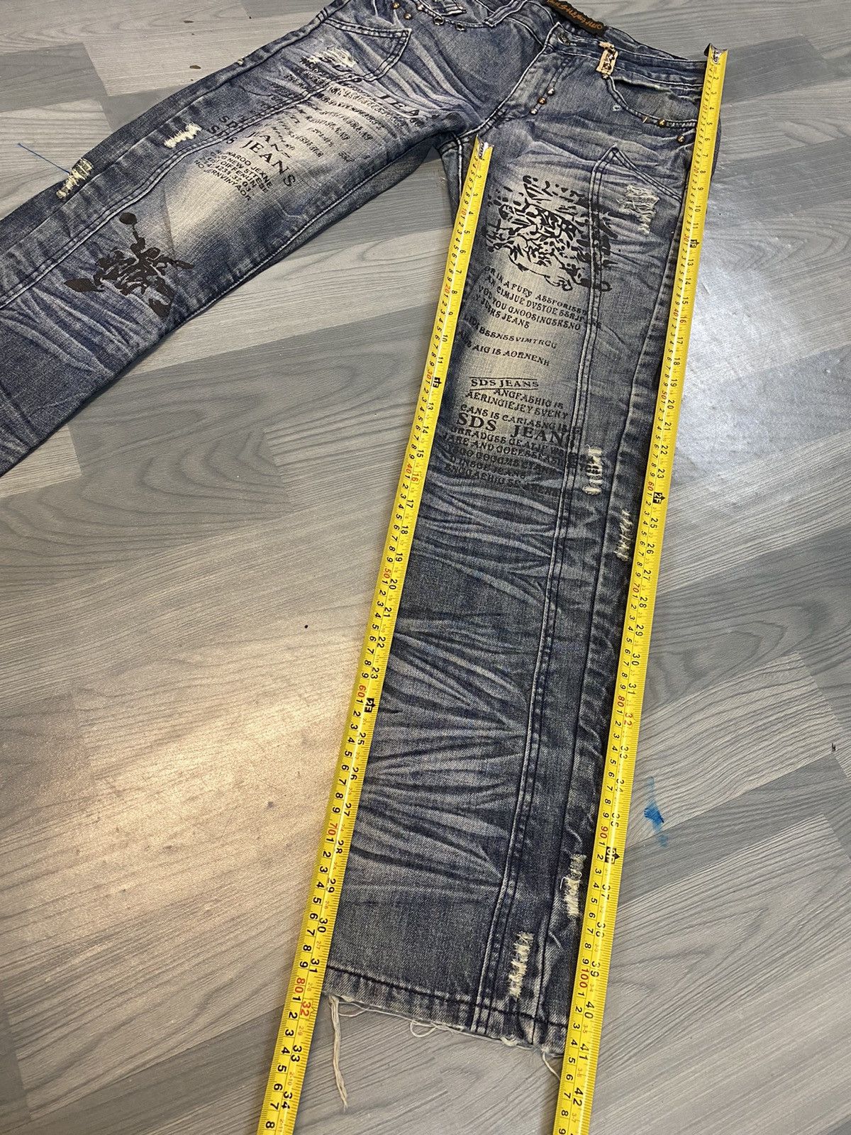 Japanese Brand × Seditionaries Rare Design🔥 Japanese Brand Distressed Denim Printed Size US 30 / EU 46 - 20 Thumbnail