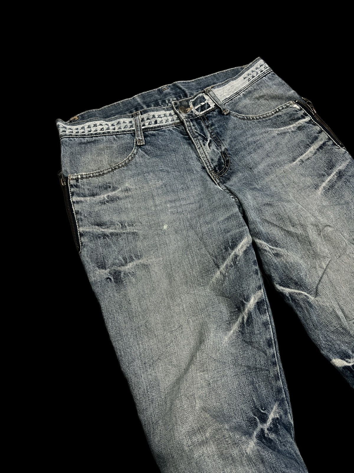 Japanese Brand RARE💥PPFM CROPPED PANTS X ANIME JAPAN DISTRESSED DENIM Size US 32 / EU 48 - 3 Thumbnail