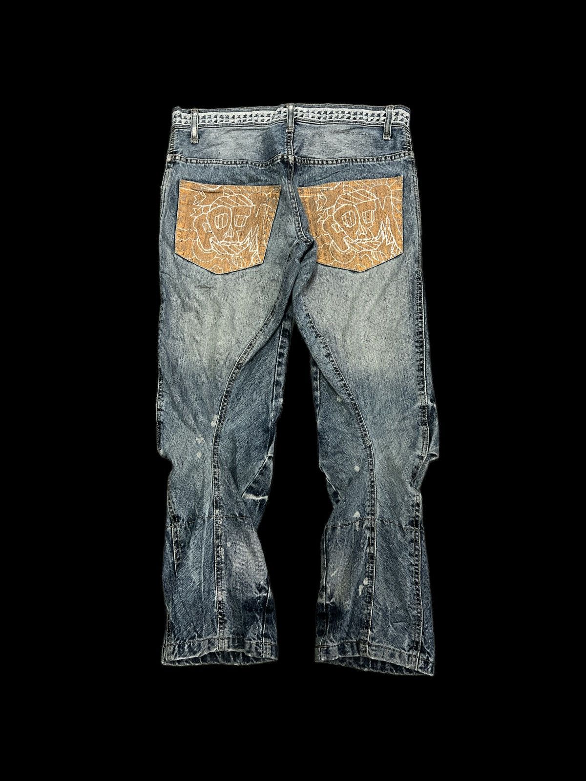 Japanese Brand RARE💥PPFM CROPPED PANTS X ANIME JAPAN DISTRESSED DENIM Size US 32 / EU 48 - 5 Thumbnail