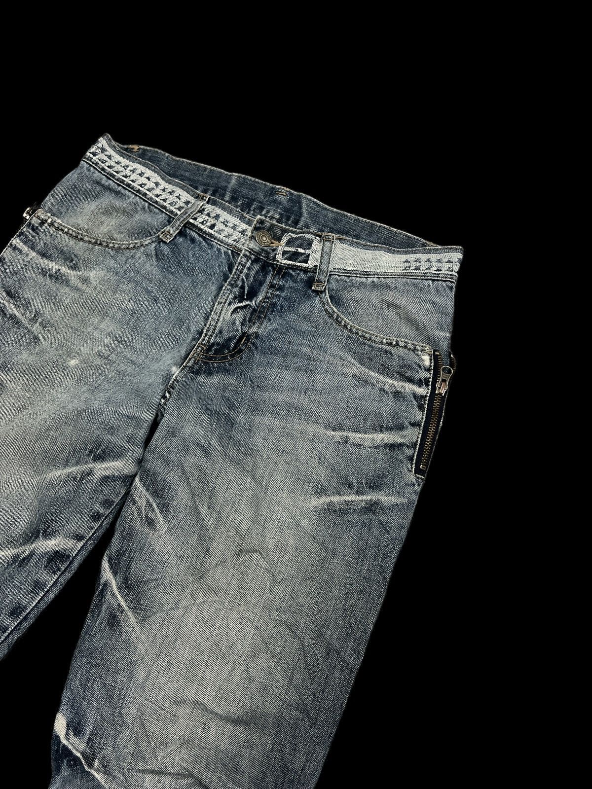 Japanese Brand RARE💥PPFM CROPPED PANTS X ANIME JAPAN DISTRESSED DENIM Size US 32 / EU 48 - 2 Thumbnail