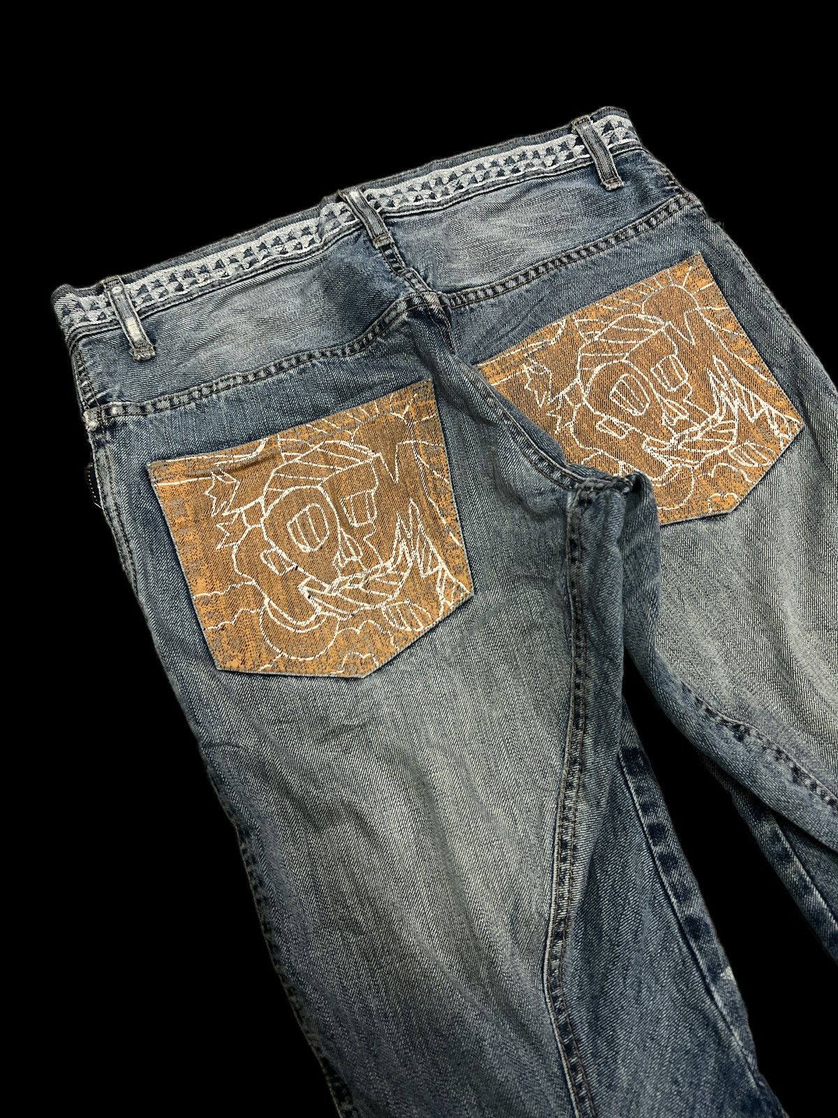 Japanese Brand RARE💥PPFM CROPPED PANTS X ANIME JAPAN DISTRESSED DENIM Size US 32 / EU 48 - 6 Thumbnail