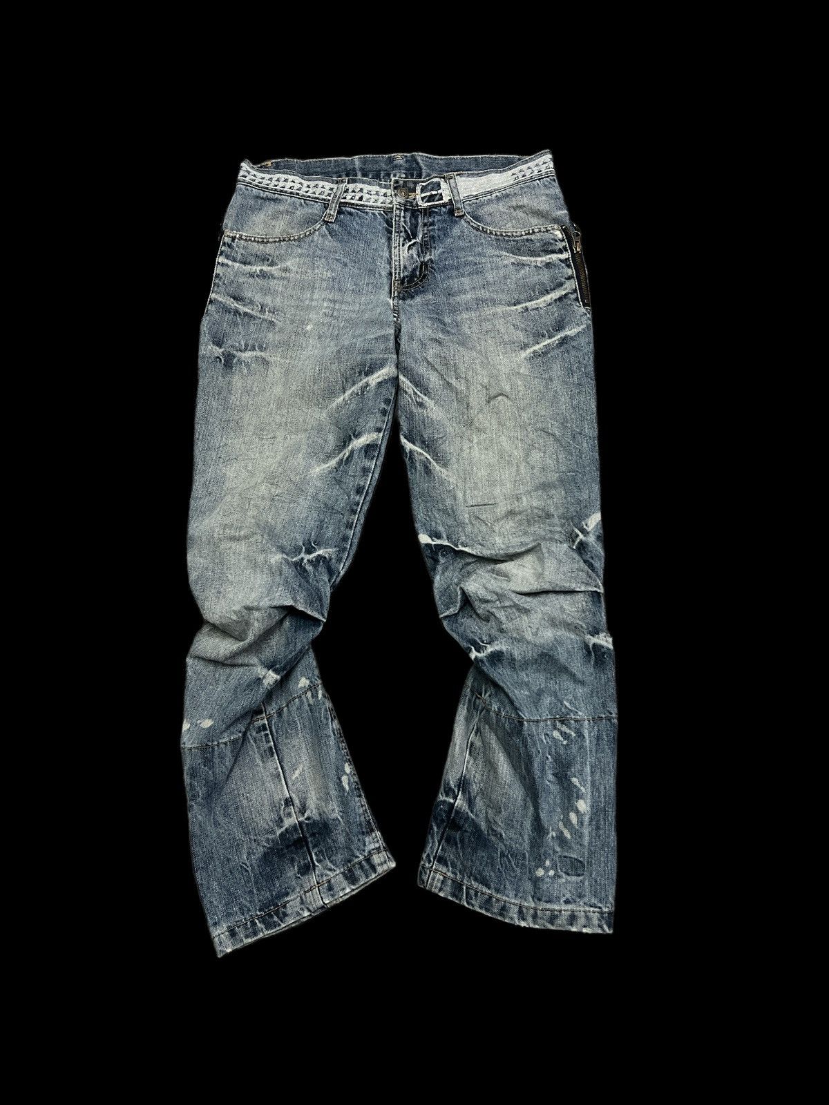 Japanese Brand RARE💥PPFM CROPPED PANTS X ANIME JAPAN DISTRESSED DENIM Size US 32 / EU 48 - 1 Thumbnail