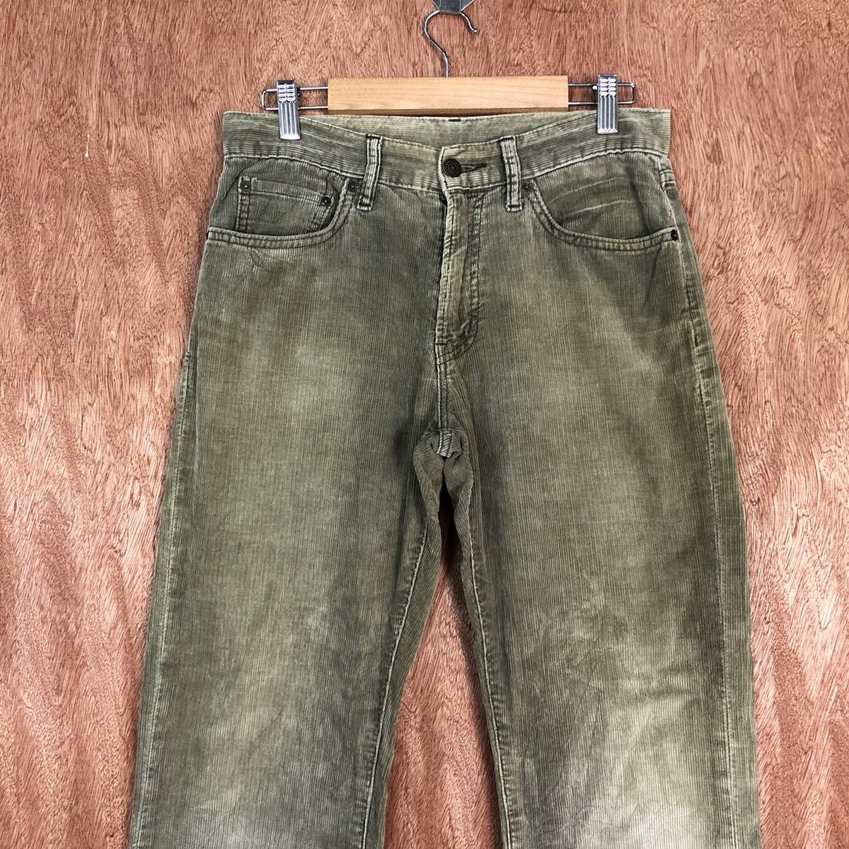 Uniqlo DL Uniqlo Grey Corduroy Denim vintage japan Pants #c707 Size US 29 - 2 Thumbnail